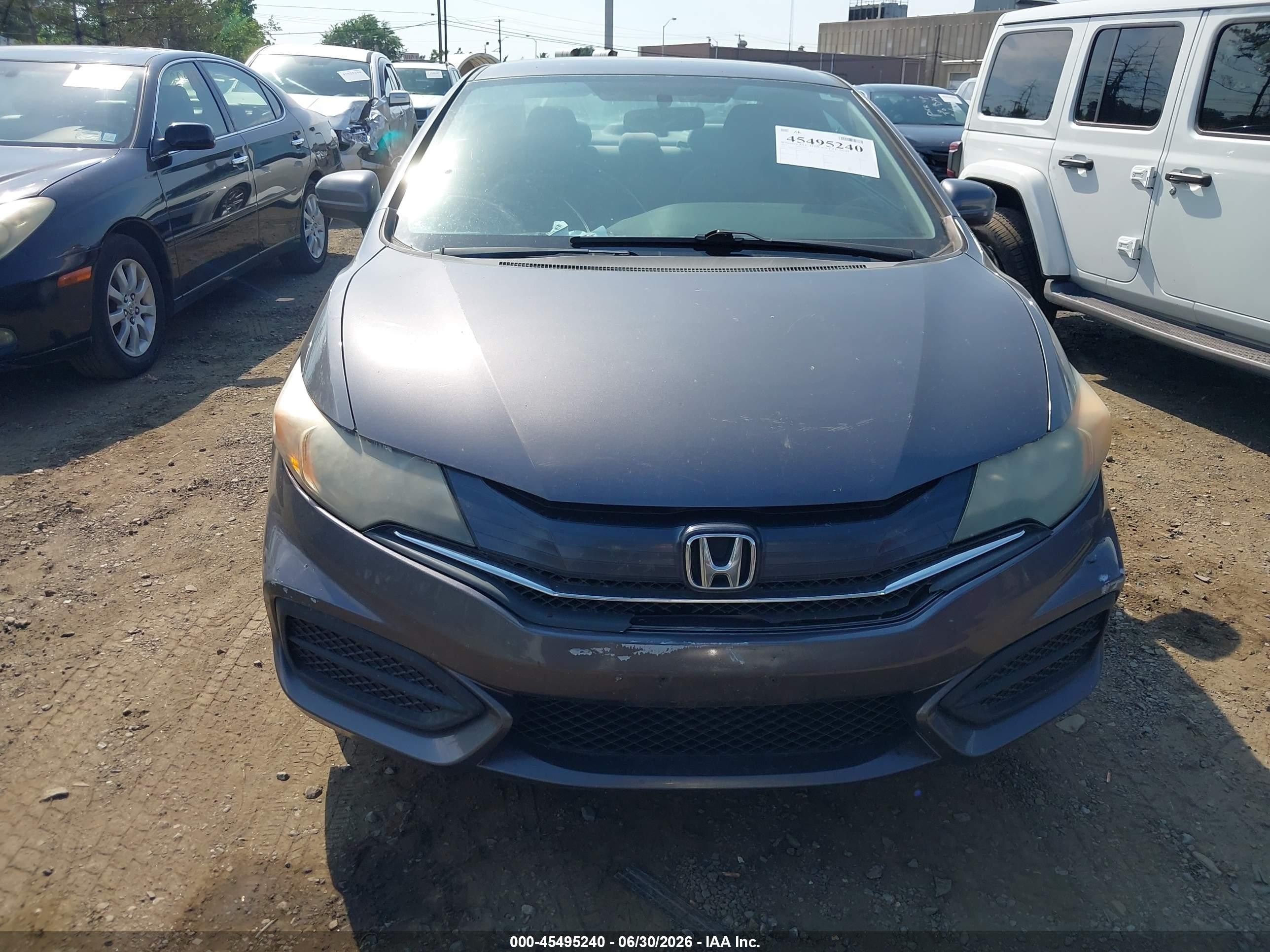 2014 Honda Civic Lx Gray vin: 2HGFG3B55EH522790