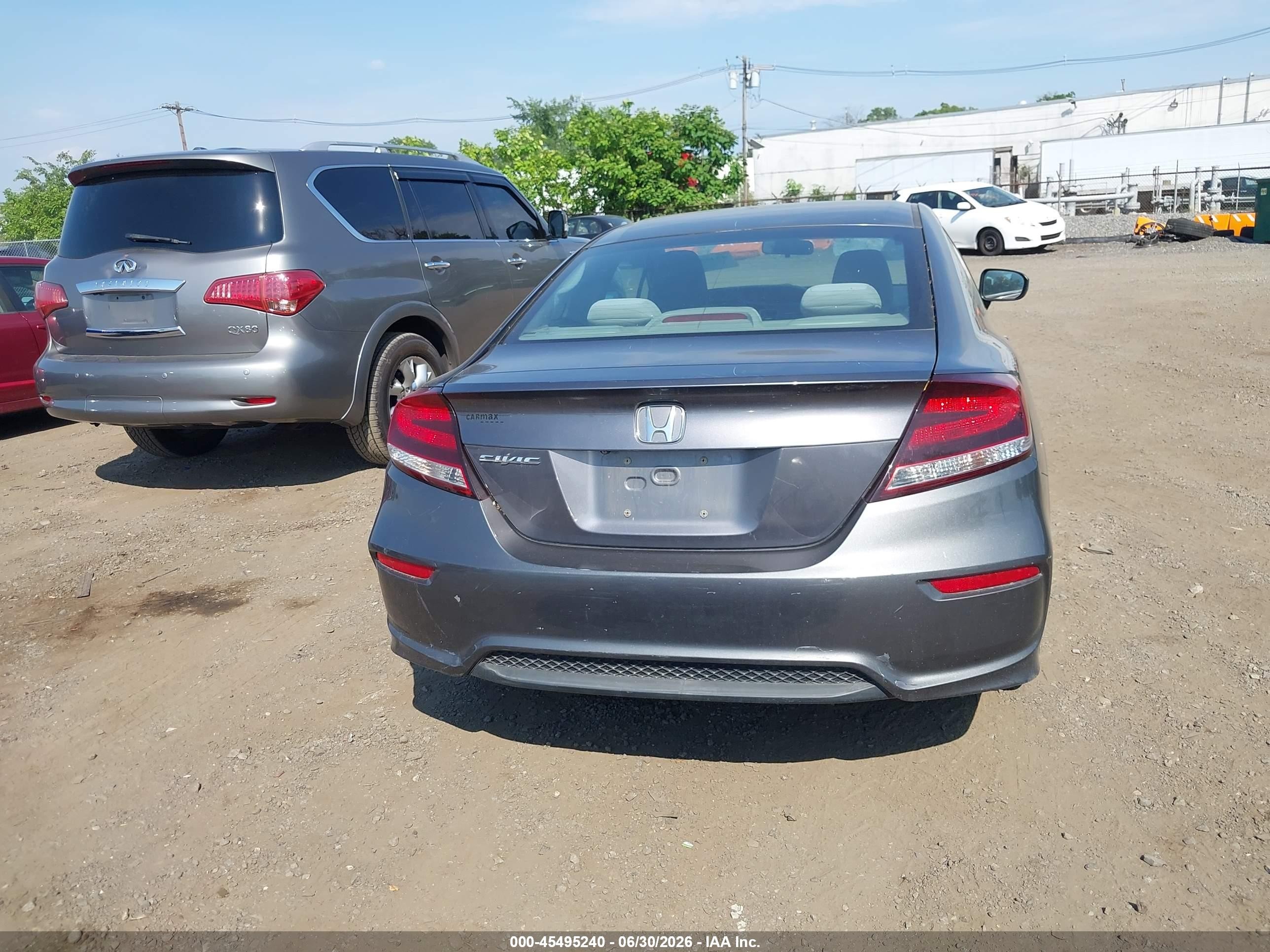 2014 Honda Civic Lx Gray vin: 2HGFG3B55EH522790