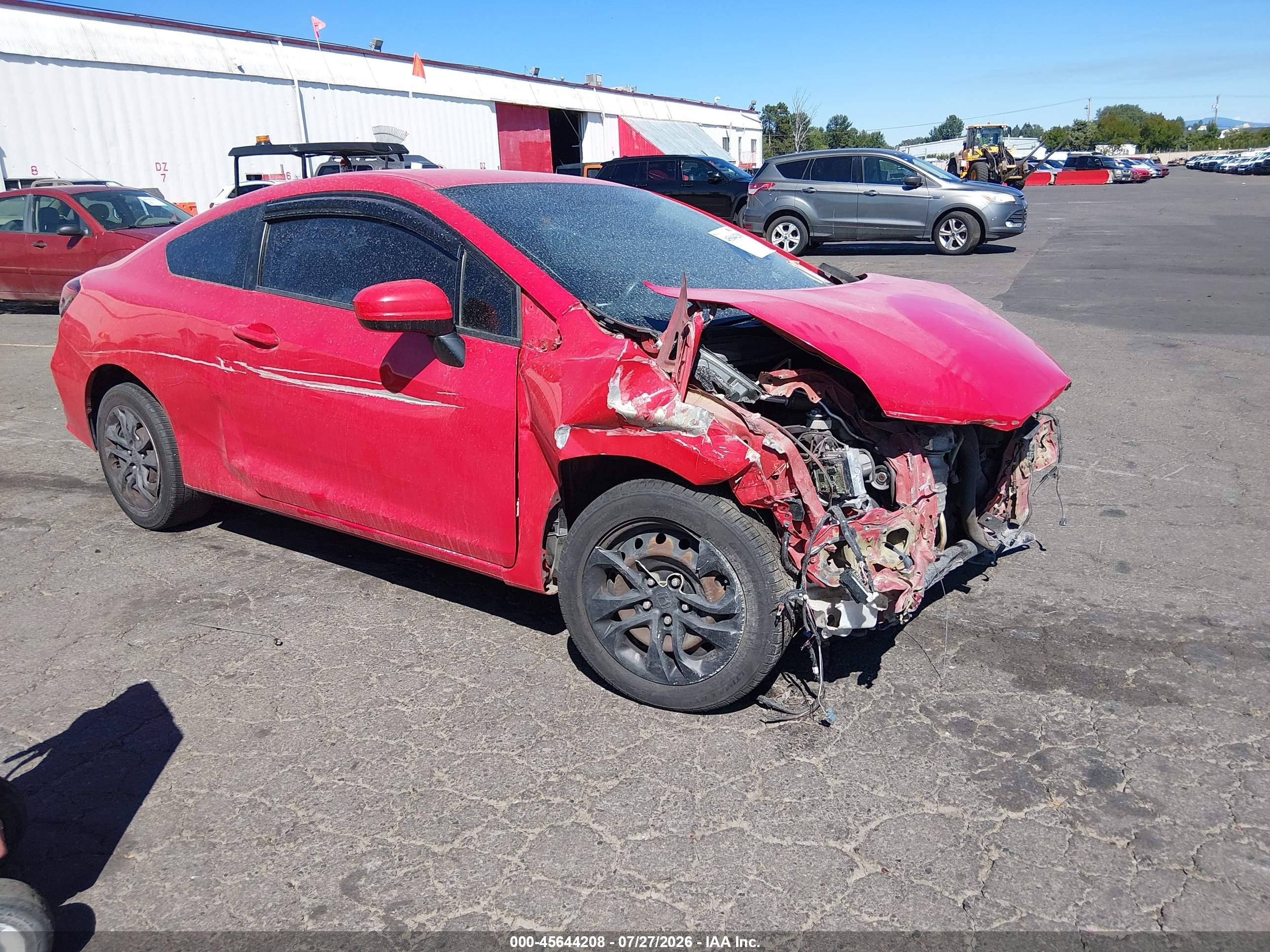 2015 Honda Civic Lx Red vin: 2HGFG3B55FH510429