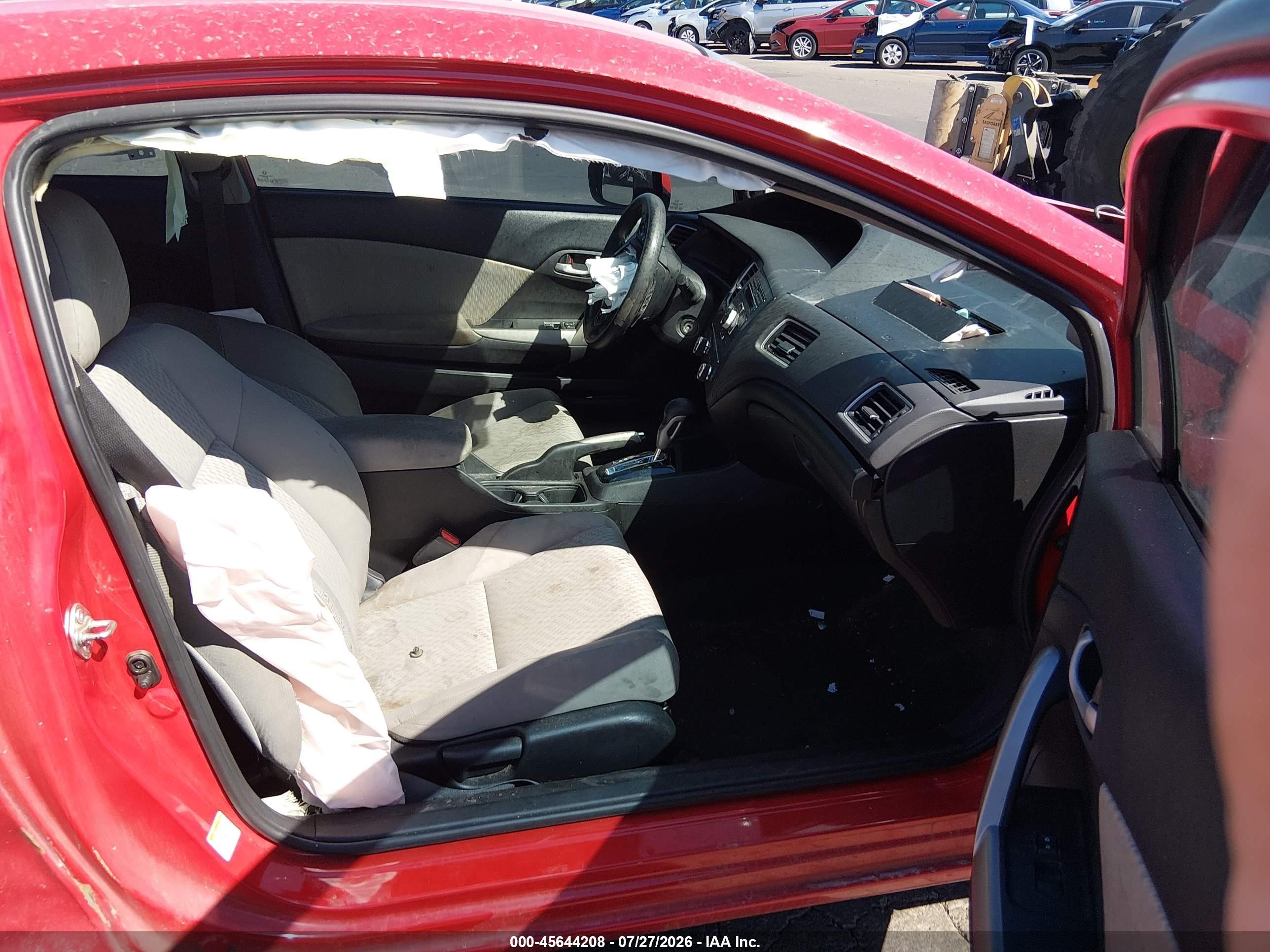 2015 Honda Civic Lx Red vin: 2HGFG3B55FH510429