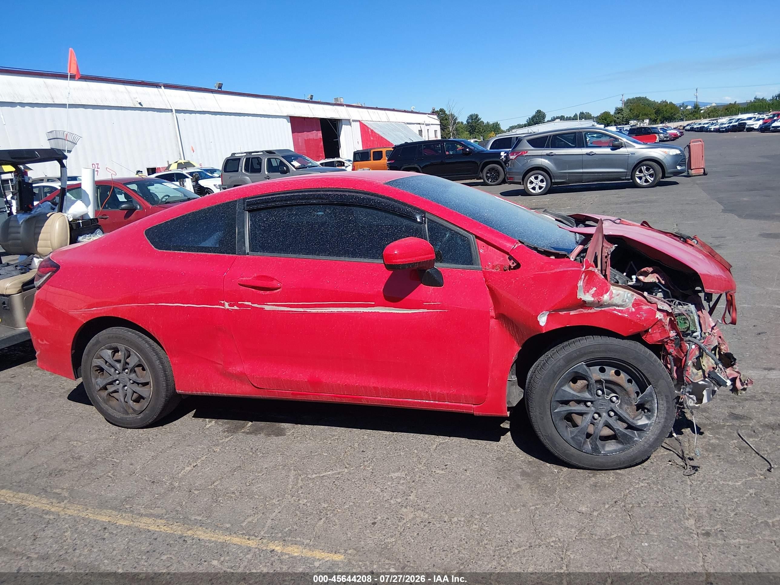 2015 Honda Civic Lx Red vin: 2HGFG3B55FH510429
