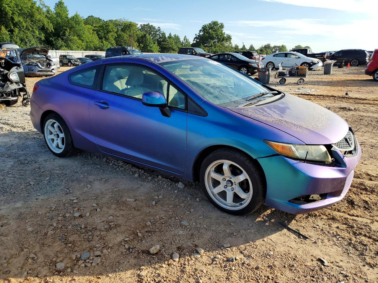 2012 Honda Civic Lx Фиолетовый vin: 2HGFG3B56CH524092