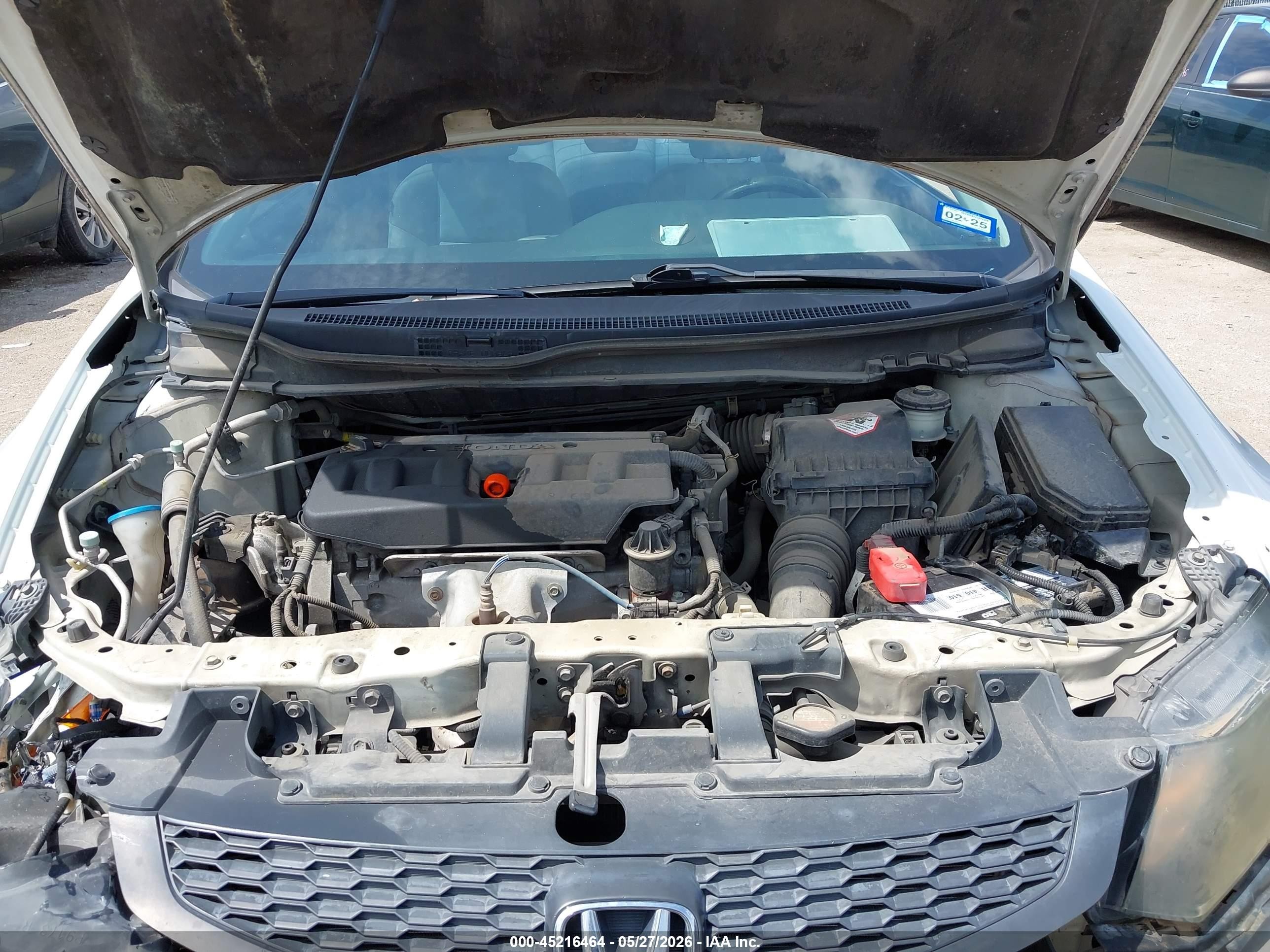 2012 Honda Civic Lx White vin: 2HGFG3B56CH524240