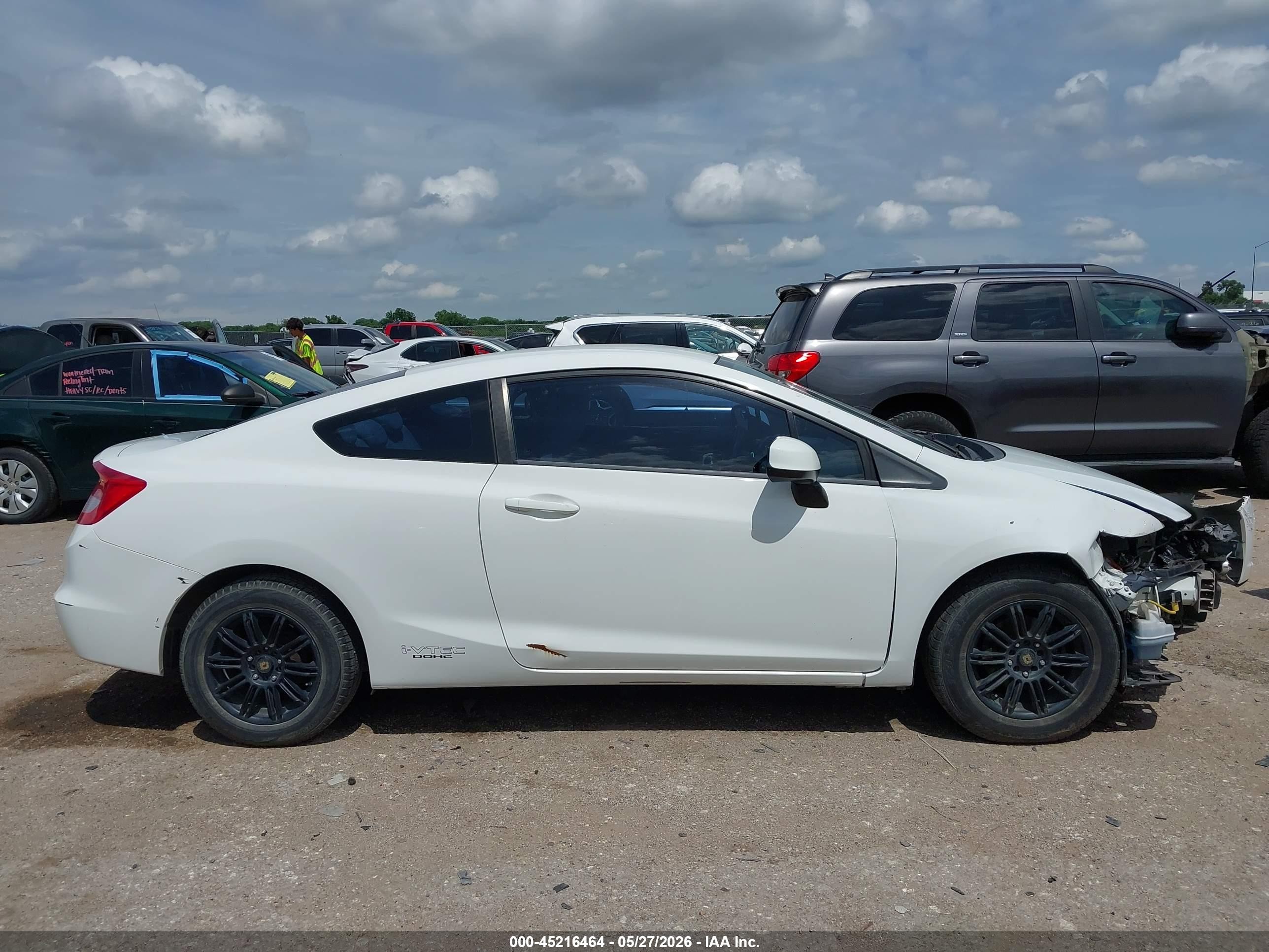 2012 Honda Civic Lx White vin: 2HGFG3B56CH524240
