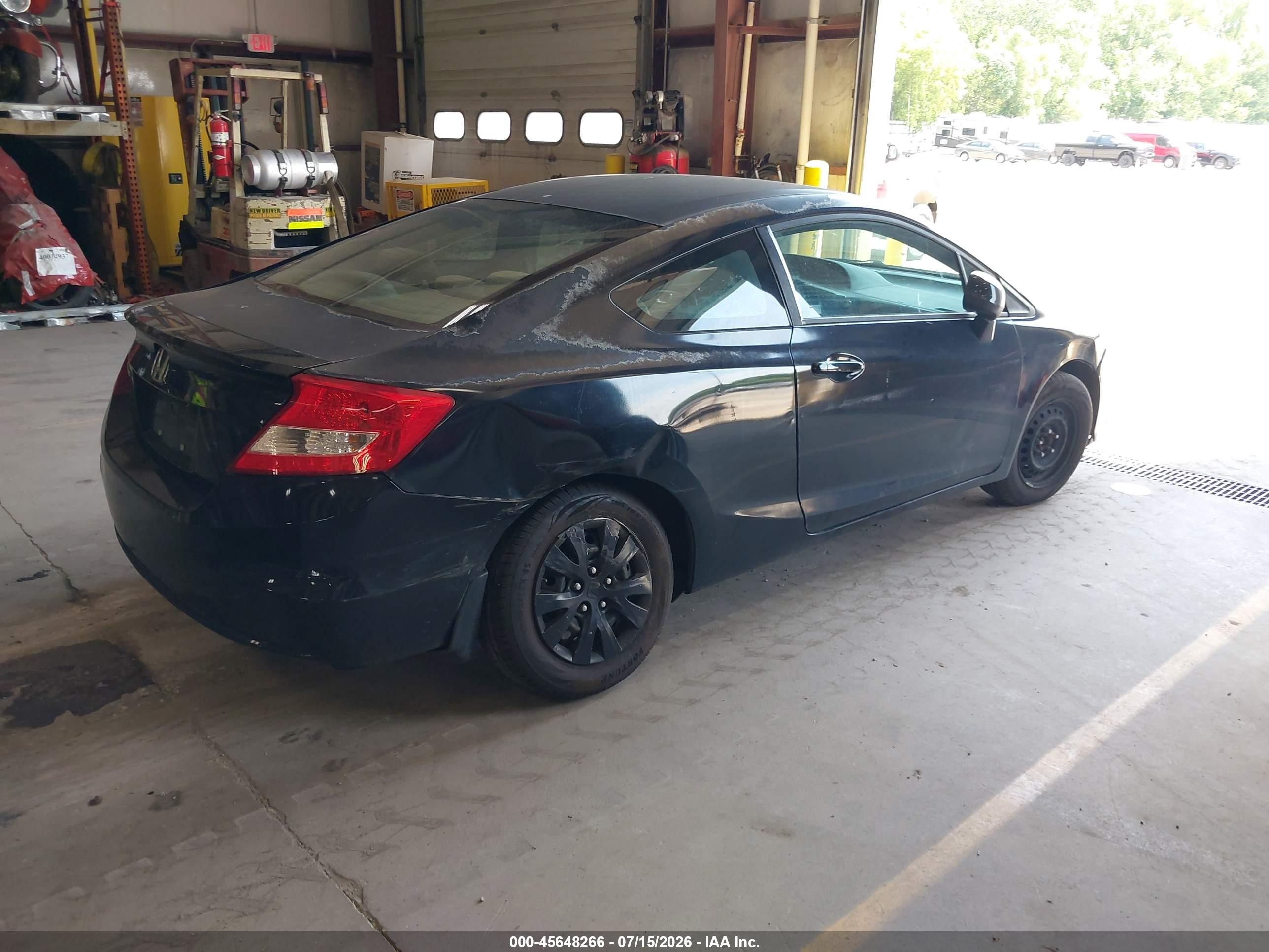2012 Honda Civic Lx Черный vin: 2HGFG3B56CH524545