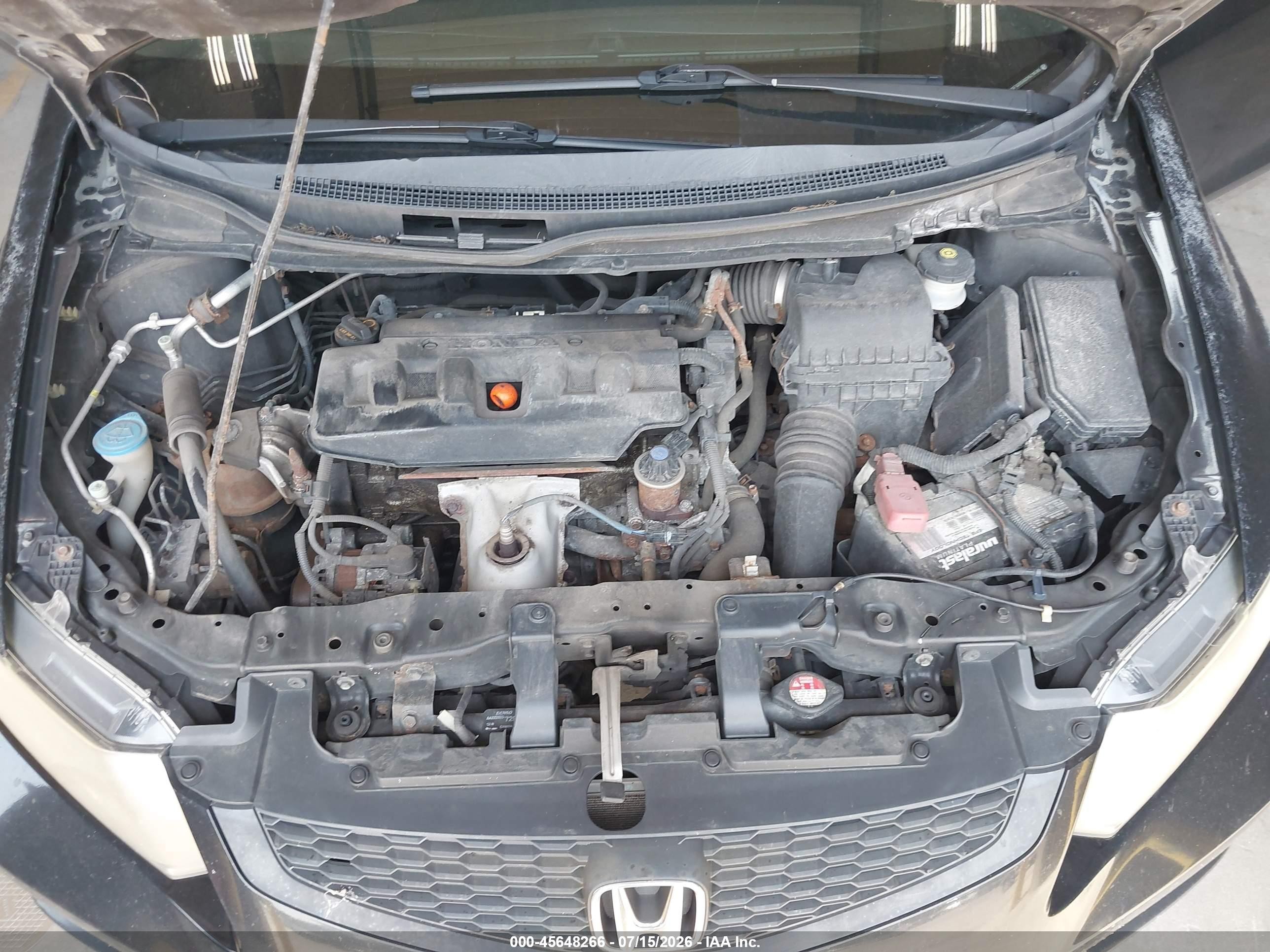 2012 Honda Civic Lx Черный vin: 2HGFG3B56CH524545