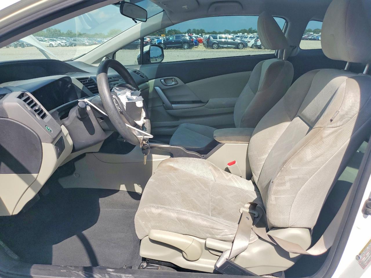 2012 Honda Civic Lx White vin: 2HGFG3B56CH525162