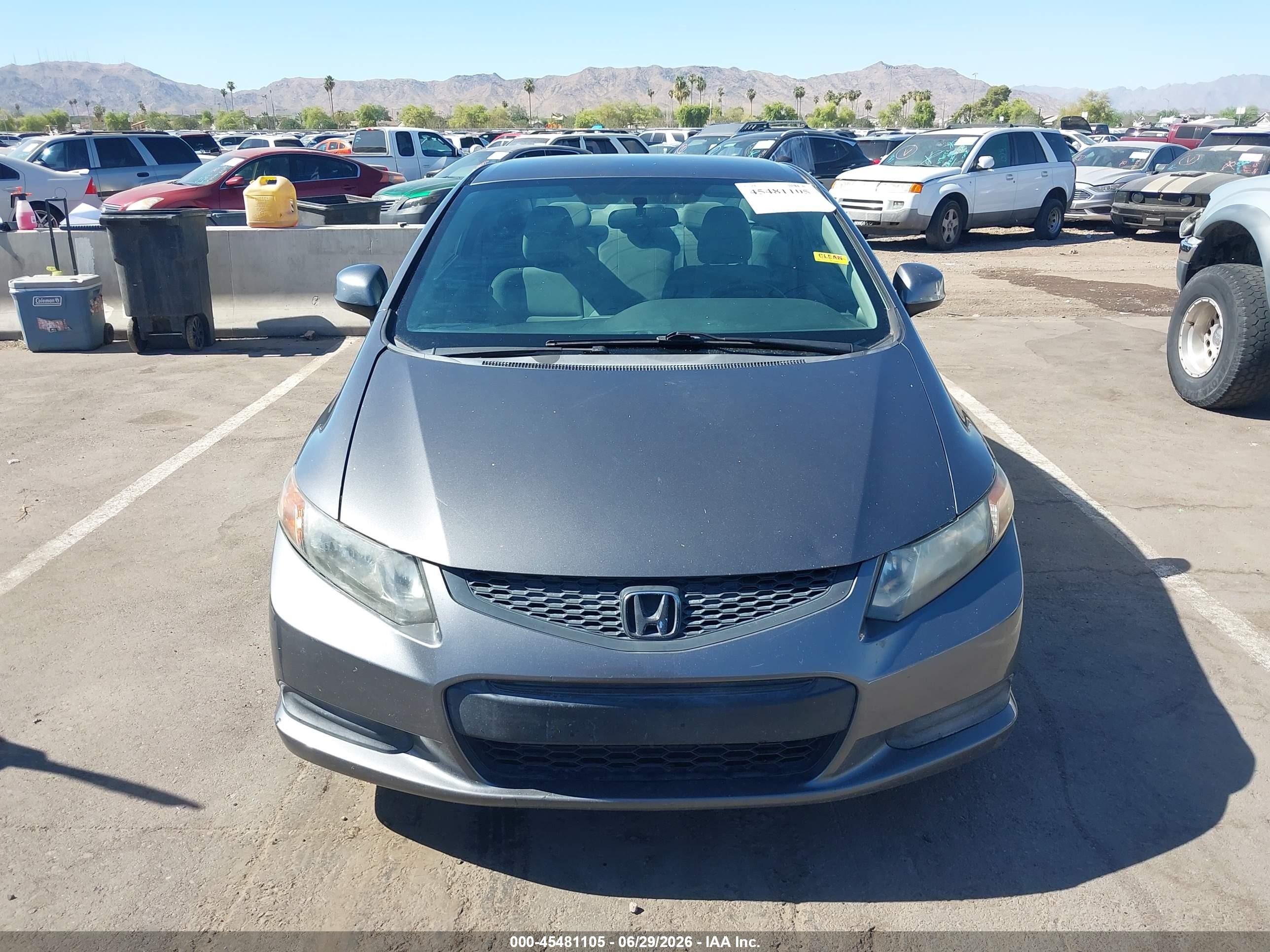 2012 Honda Civic Lx Gray vin: 2HGFG3B56CH530510