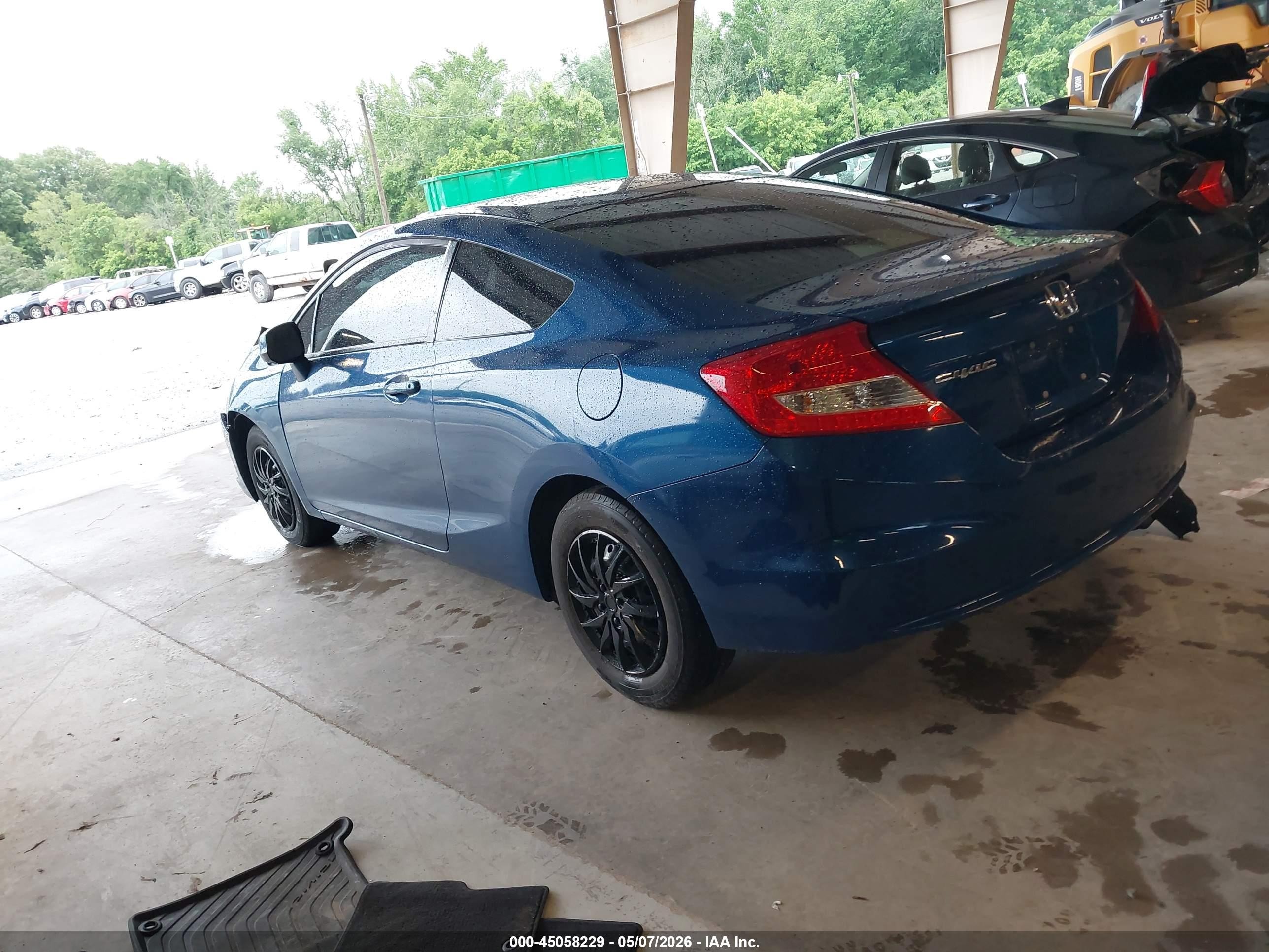 2012 Honda Civic Lx Blue vin: 2HGFG3B56CH533391