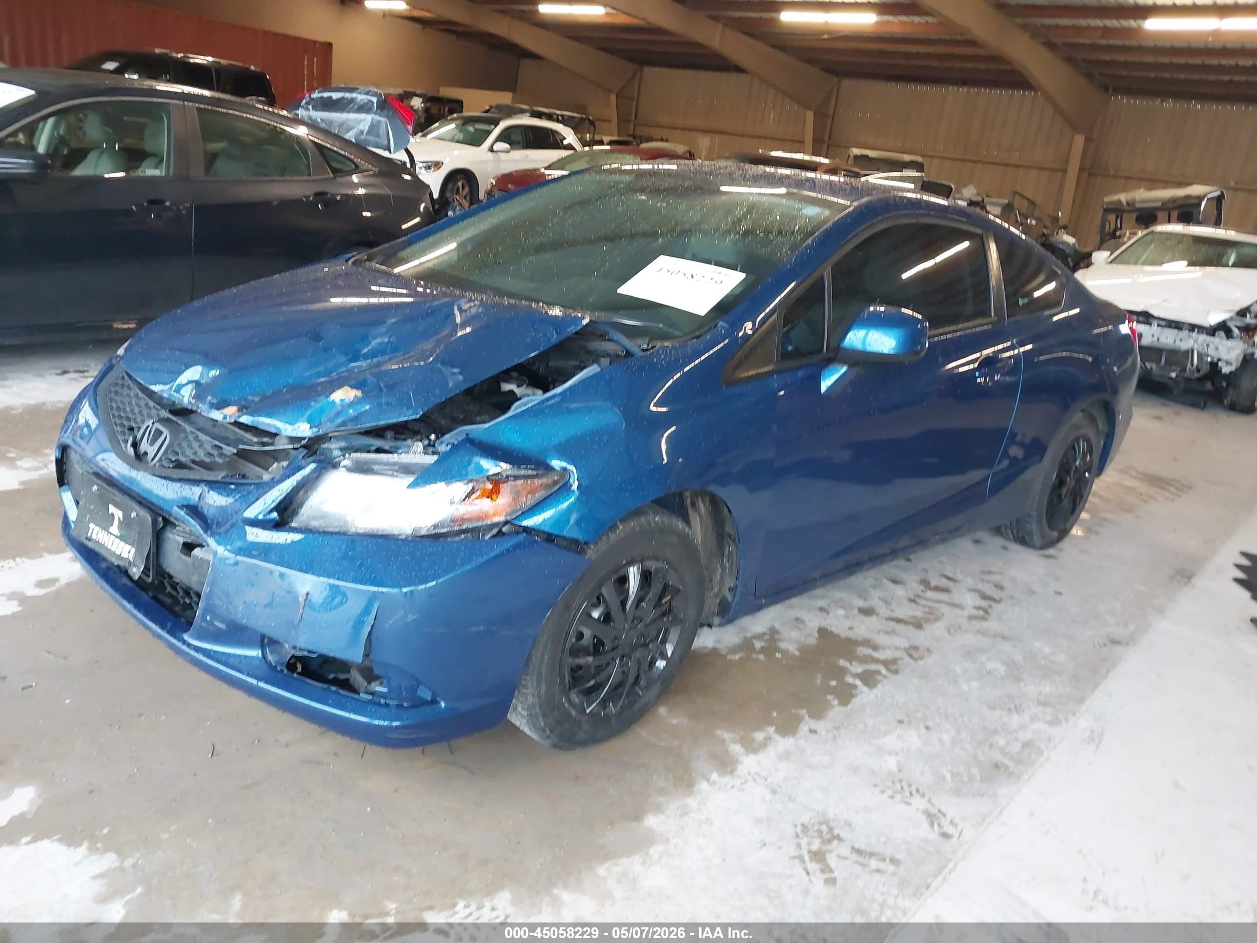 2012 Honda Civic Lx Blue vin: 2HGFG3B56CH533391