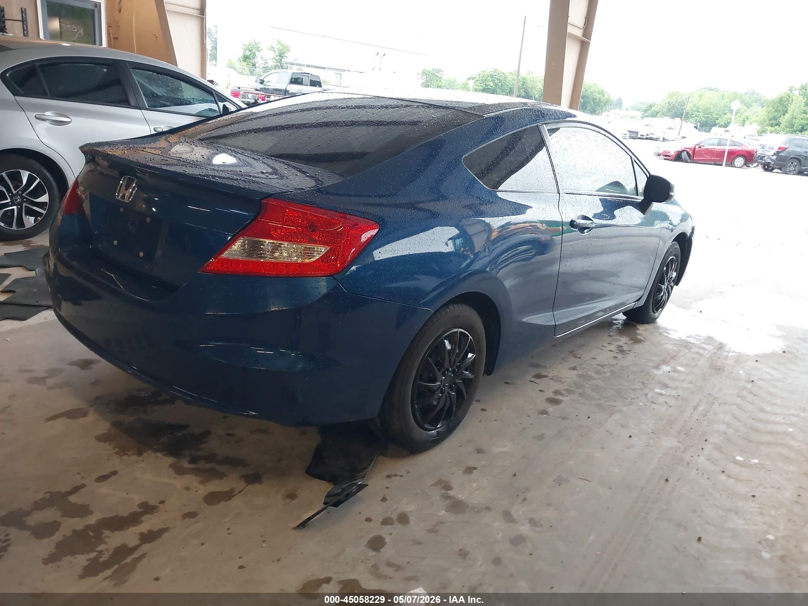 2012 Honda Civic Lx Blue vin: 2HGFG3B56CH533391