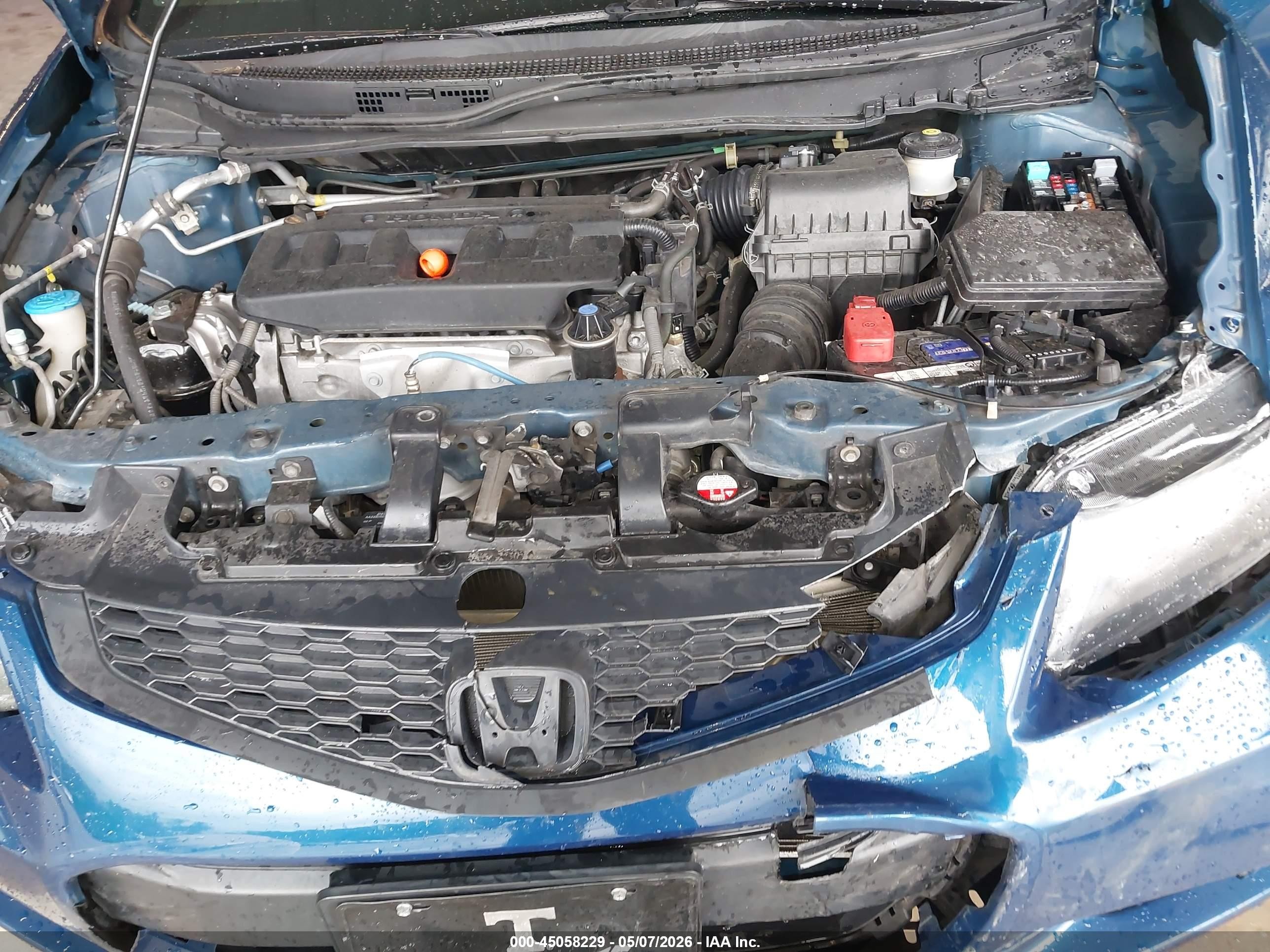 2012 Honda Civic Lx Blue vin: 2HGFG3B56CH533391