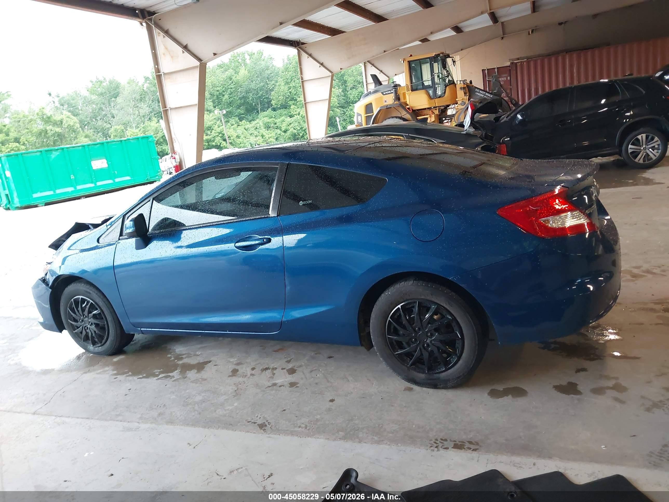 2012 Honda Civic Lx Blue vin: 2HGFG3B56CH533391