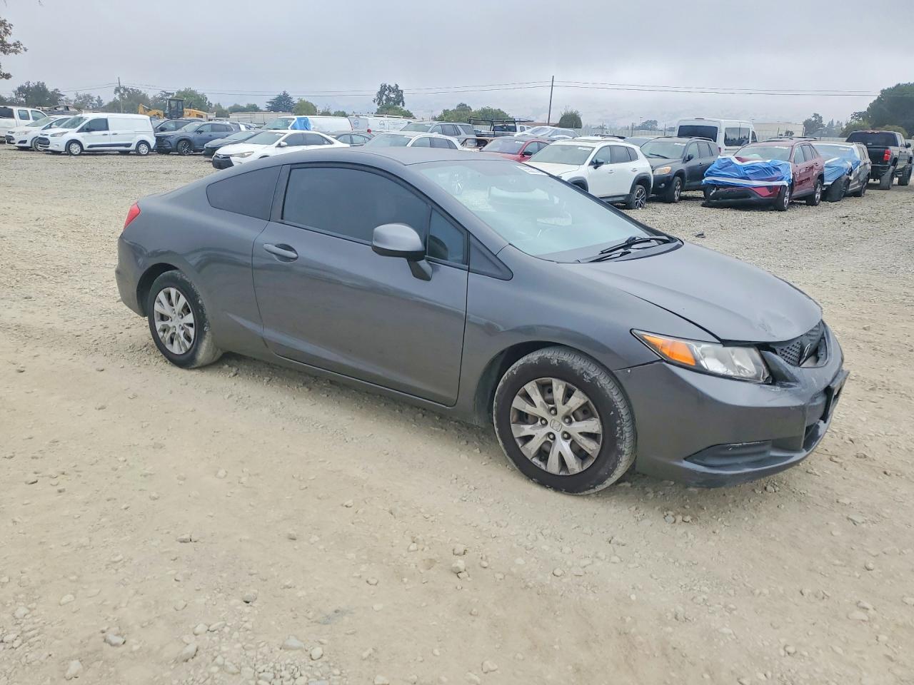 2012 Honda Civic Lx Gray vin: 2HGFG3B56CH536002