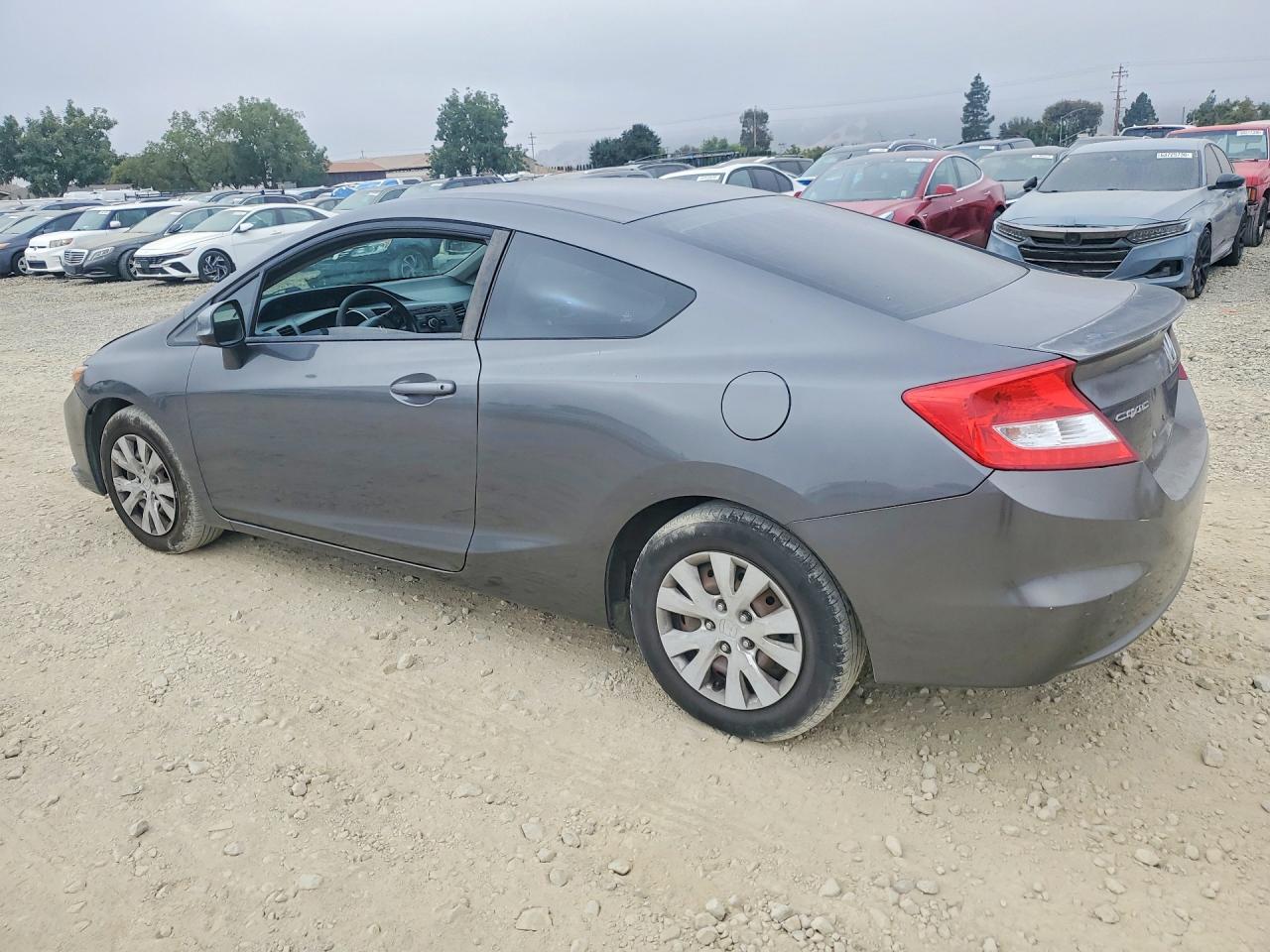 2012 Honda Civic Lx Gray vin: 2HGFG3B56CH536002