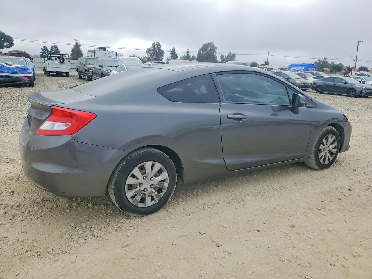 2012 Honda Civic Lx Gray vin: 2HGFG3B56CH536002