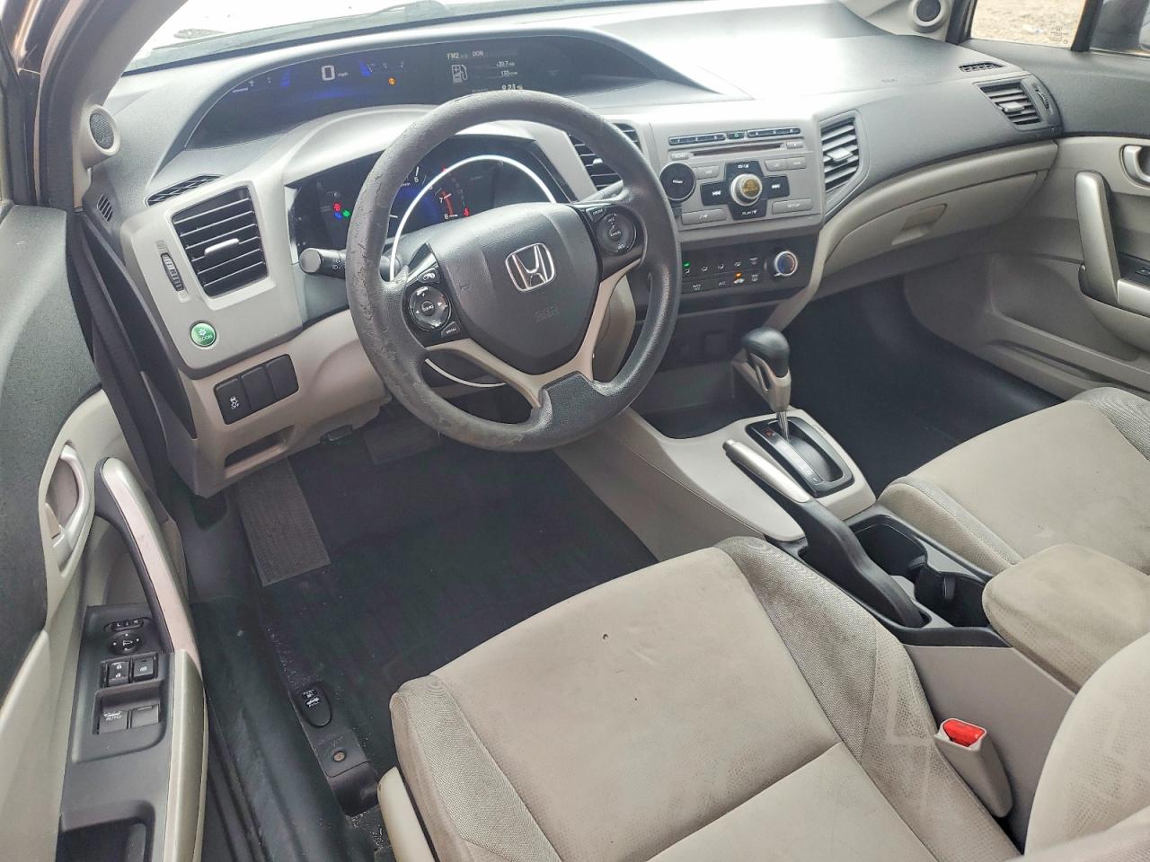 2012 Honda Civic Lx Gray vin: 2HGFG3B56CH536002