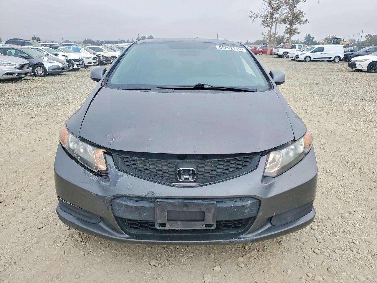 2012 Honda Civic Lx Gray vin: 2HGFG3B56CH536002