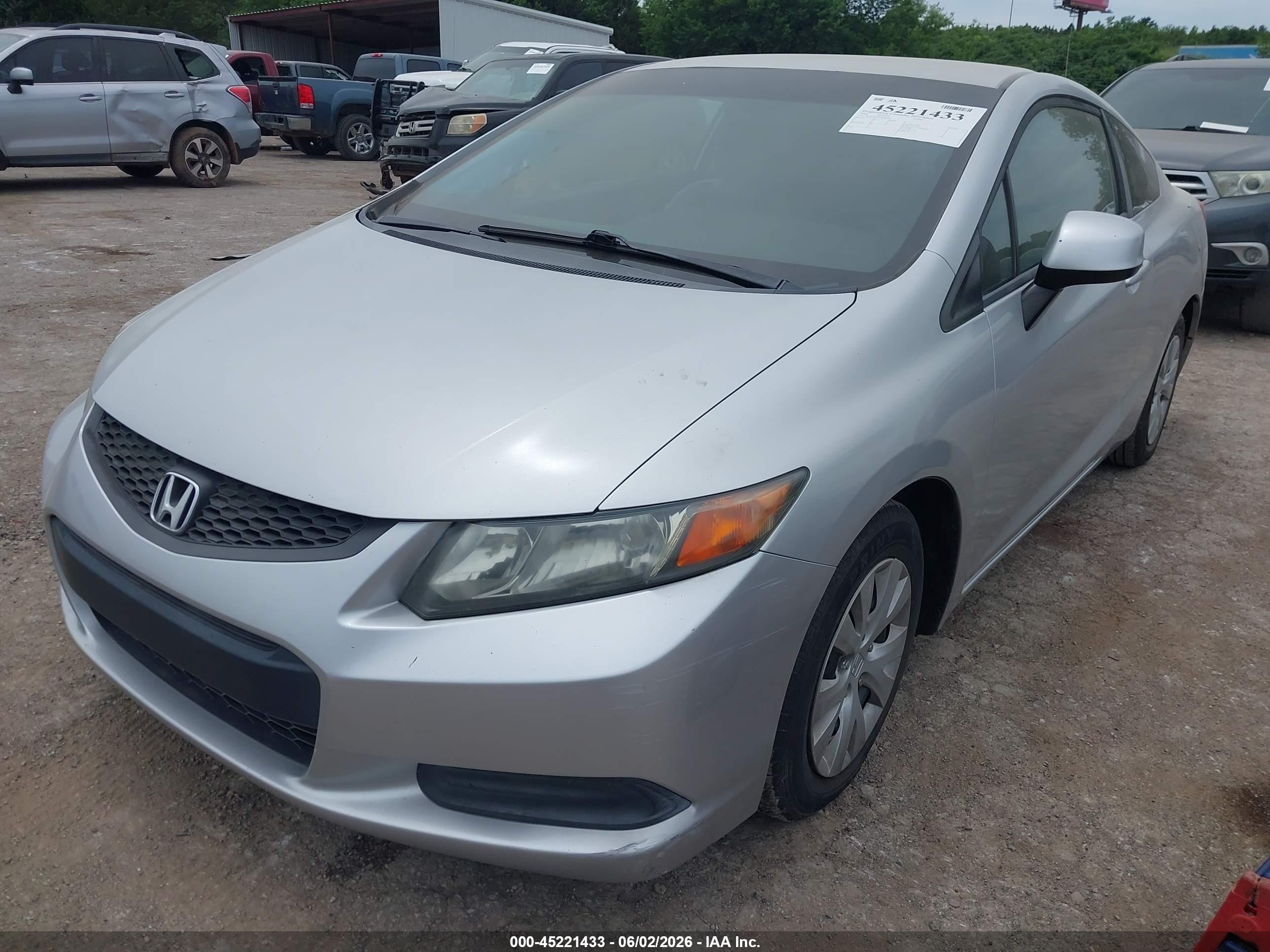 2012 Honda Civic Lx Silver vin: 2HGFG3B56CH540387
