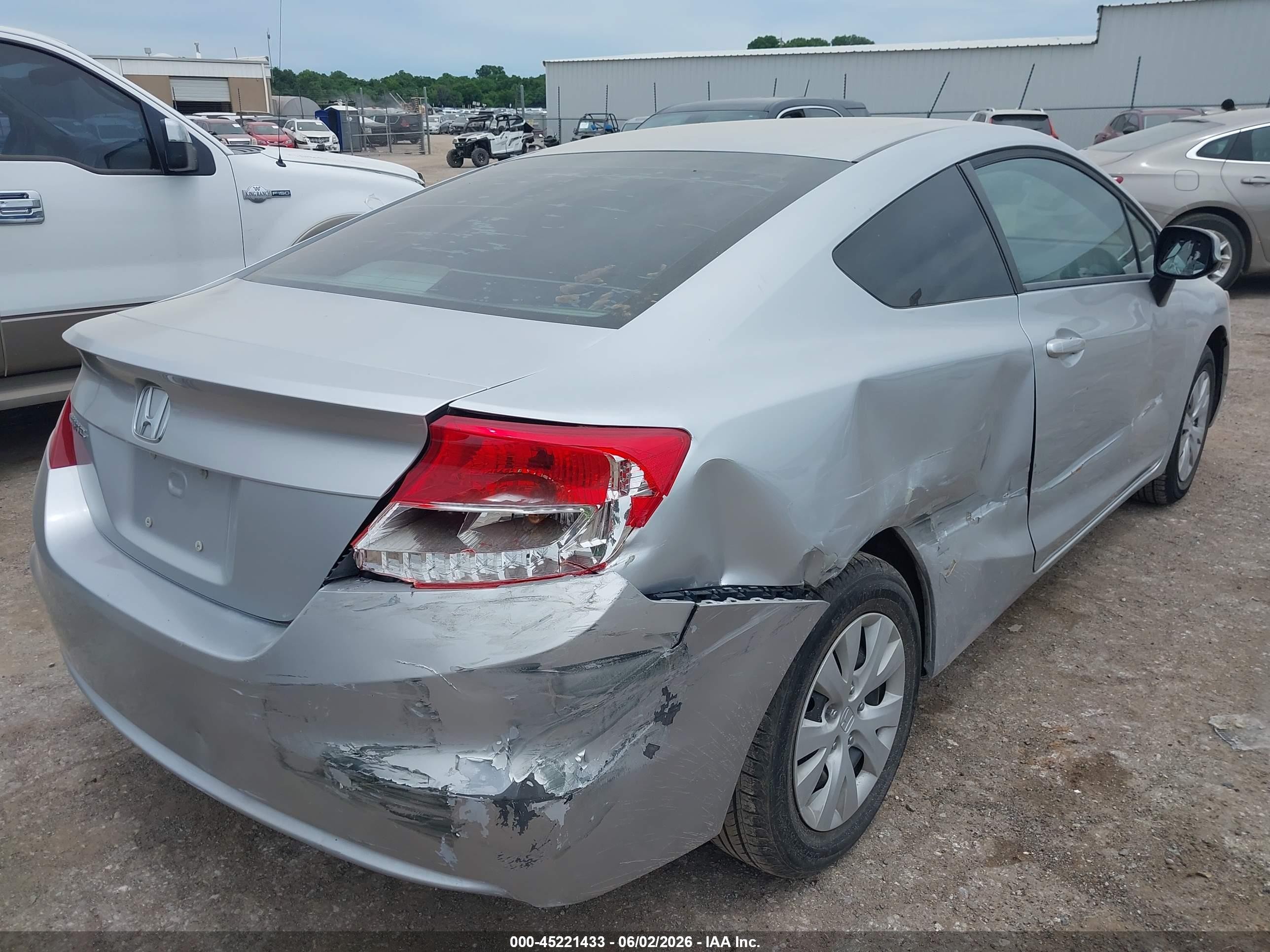 2012 Honda Civic Lx Silver vin: 2HGFG3B56CH540387