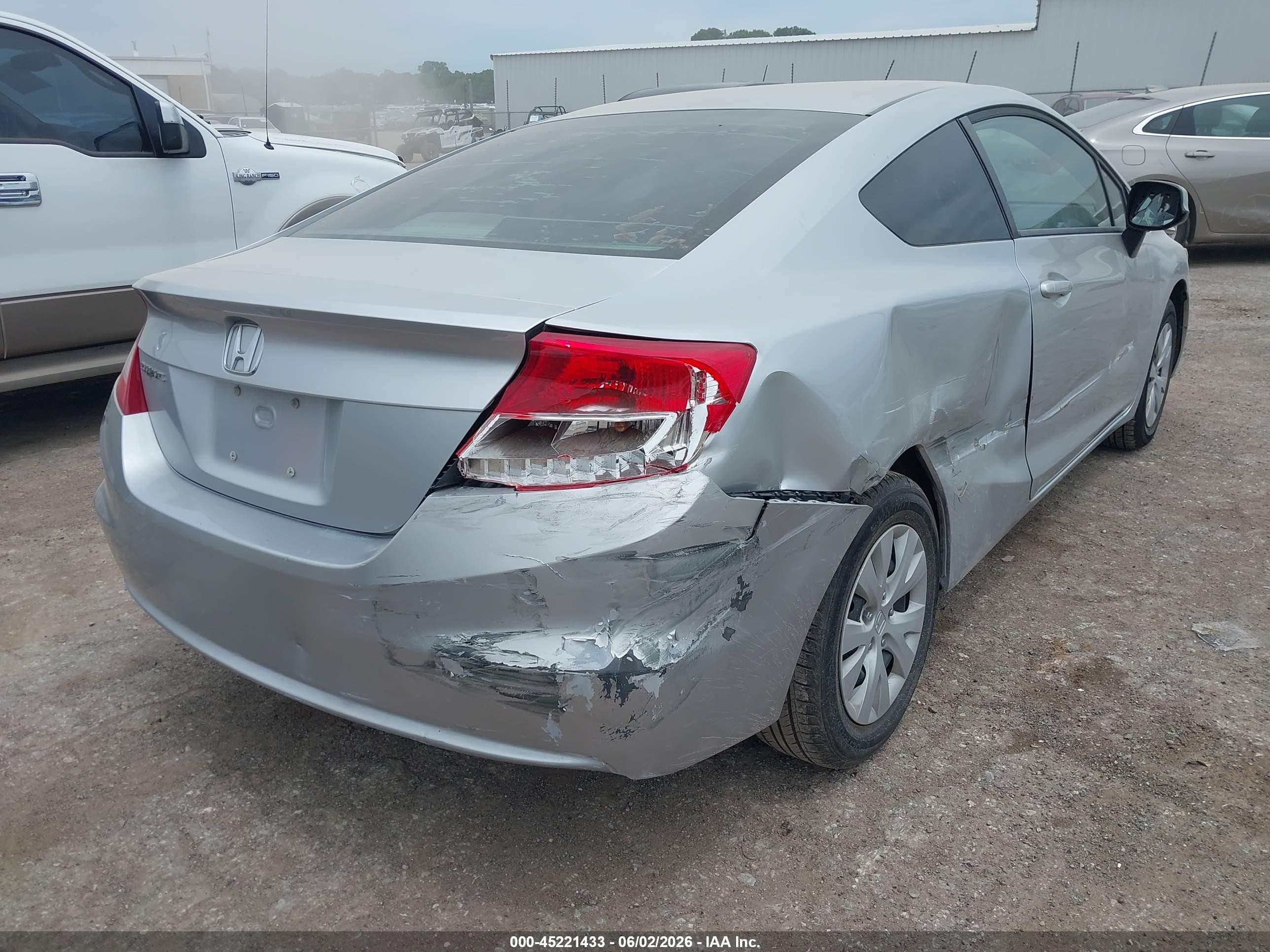 2012 Honda Civic Lx Silver vin: 2HGFG3B56CH540387