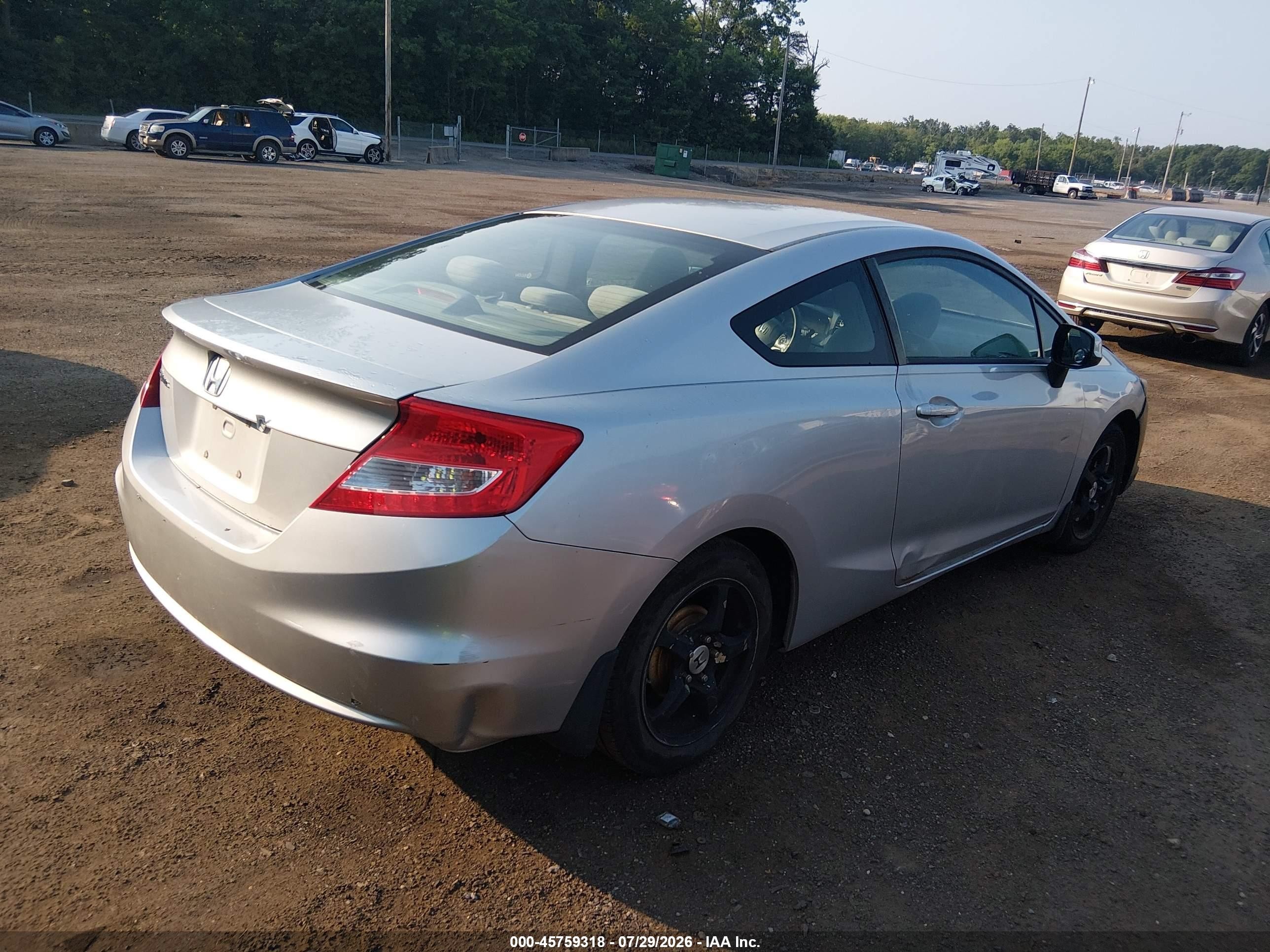 2012 Honda Civic Lx Silver vin: 2HGFG3B56CH540972