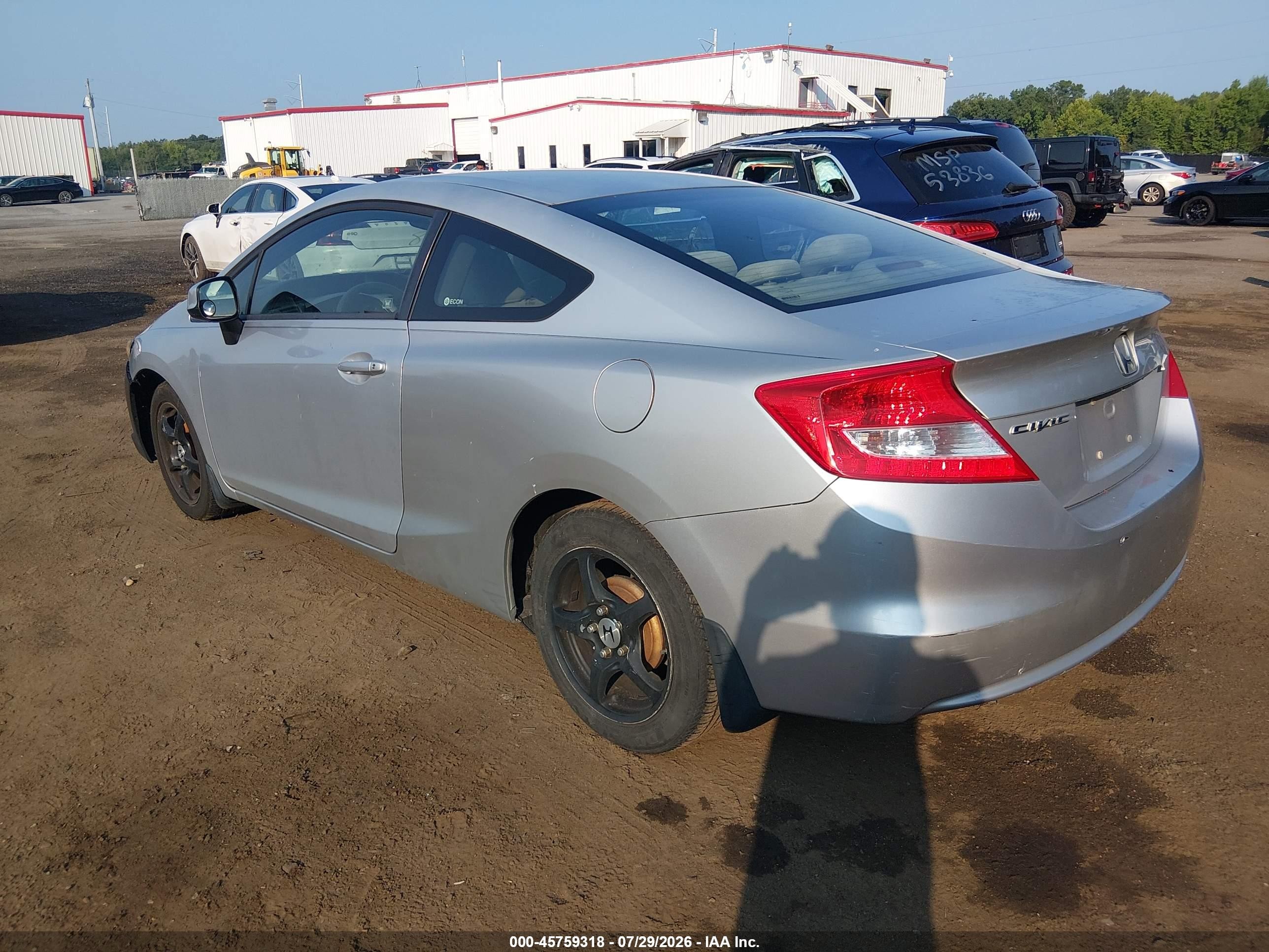2012 Honda Civic Lx Silver vin: 2HGFG3B56CH540972