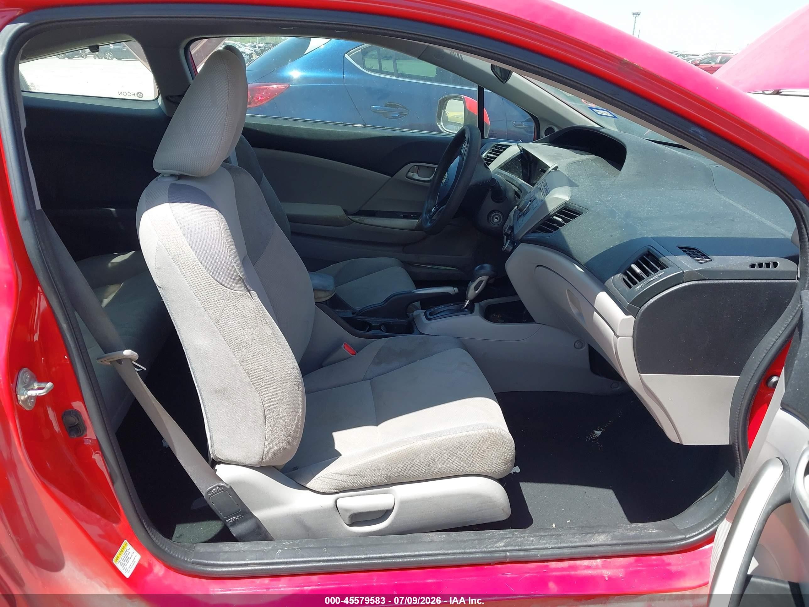 2012 Honda Civic Lx Red vin: 2HGFG3B56CH545248