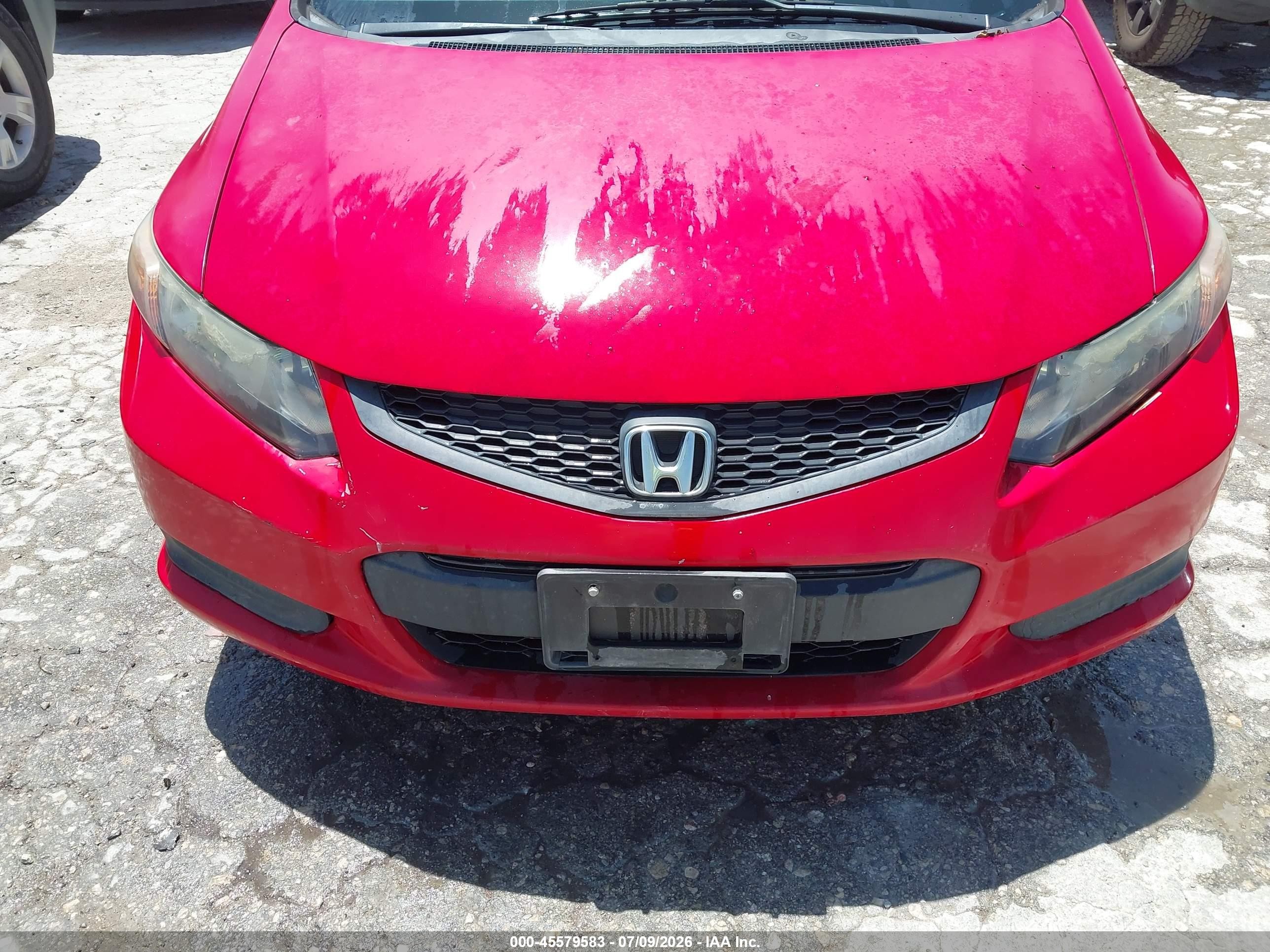 2012 Honda Civic Lx Red vin: 2HGFG3B56CH545248