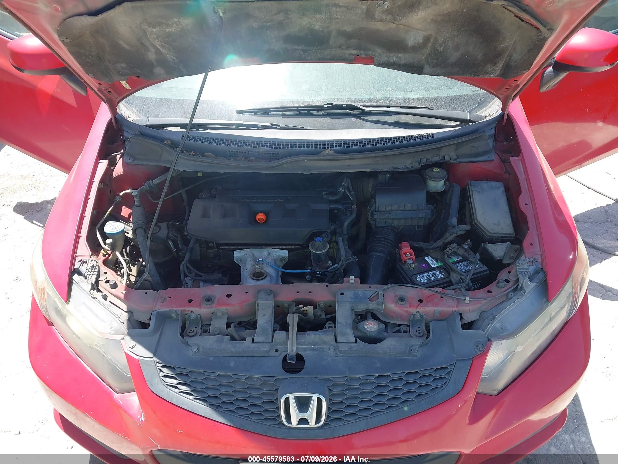 2012 Honda Civic Lx Red vin: 2HGFG3B56CH545248