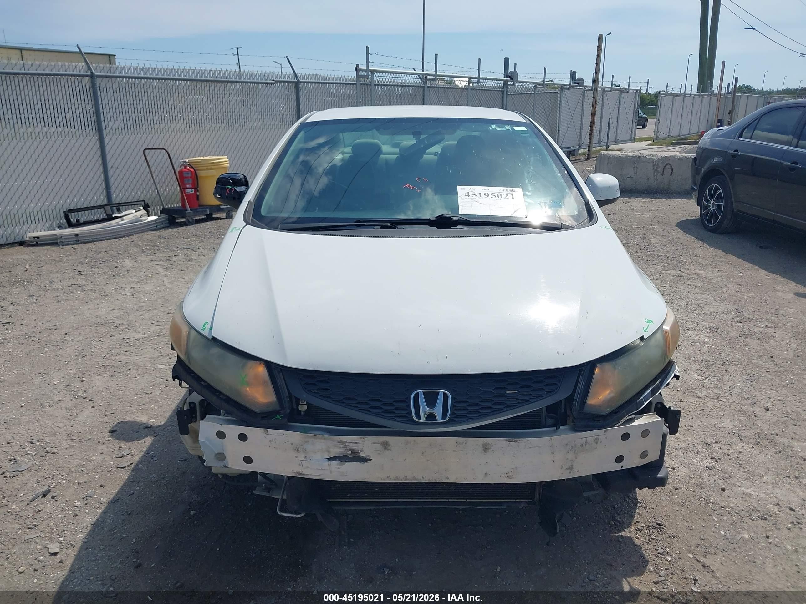 2012 Honda Civic Lx White vin: 2HGFG3B56CH546254