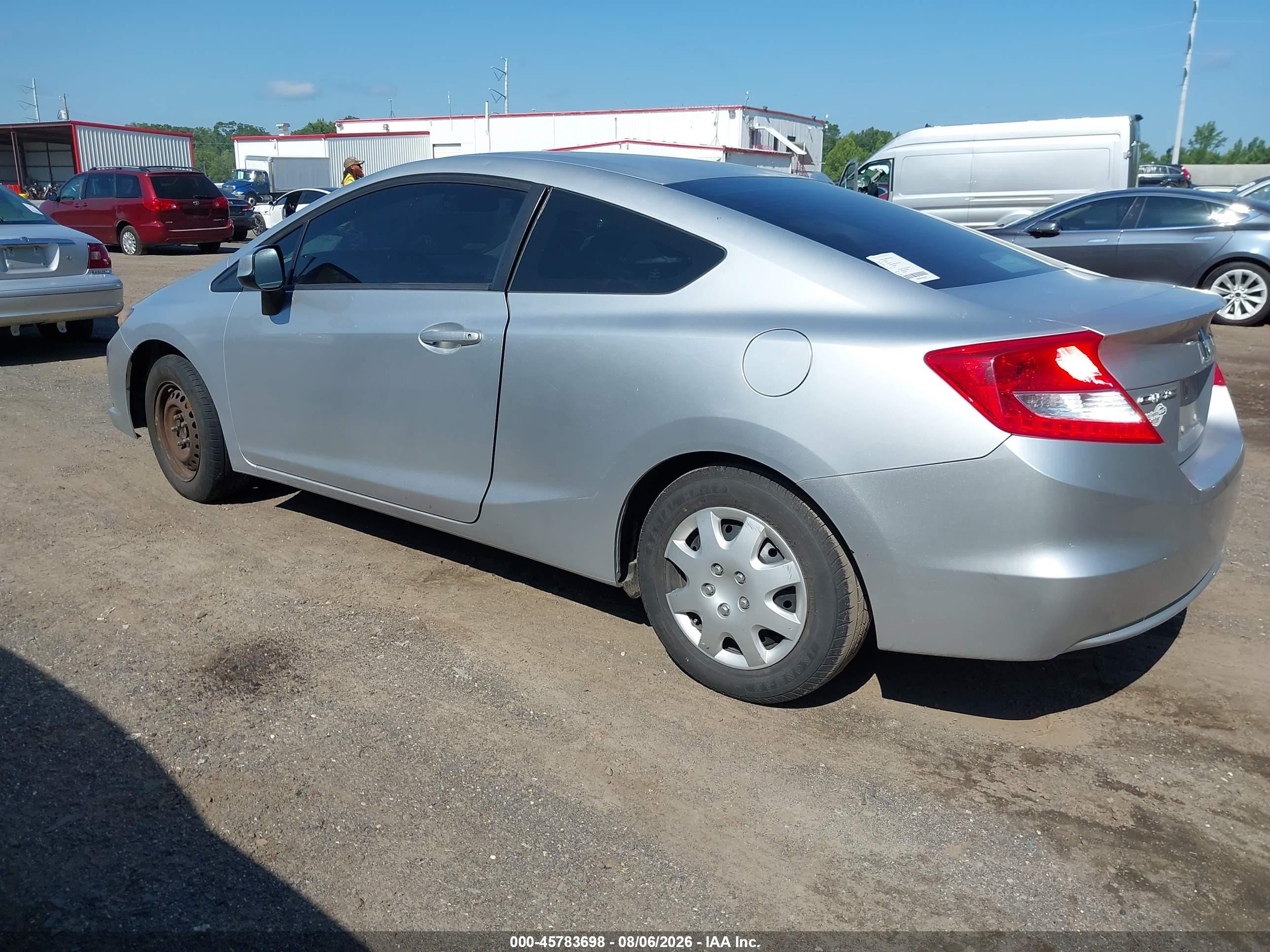 2012 Honda Civic Lx Silver vin: 2HGFG3B56CH559182