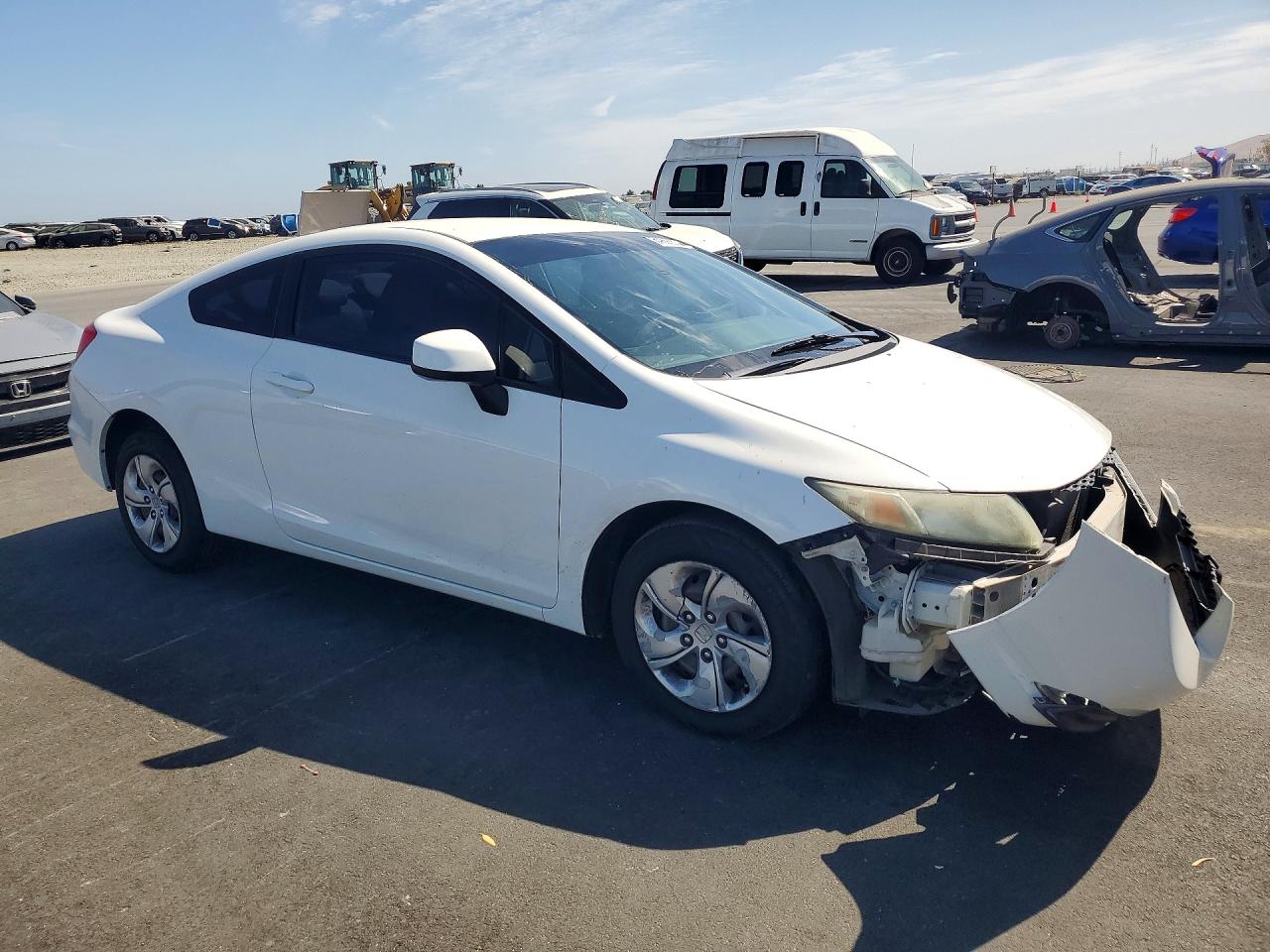 2013 Honda Civic Lx White vin: 2HGFG3B56DH502837
