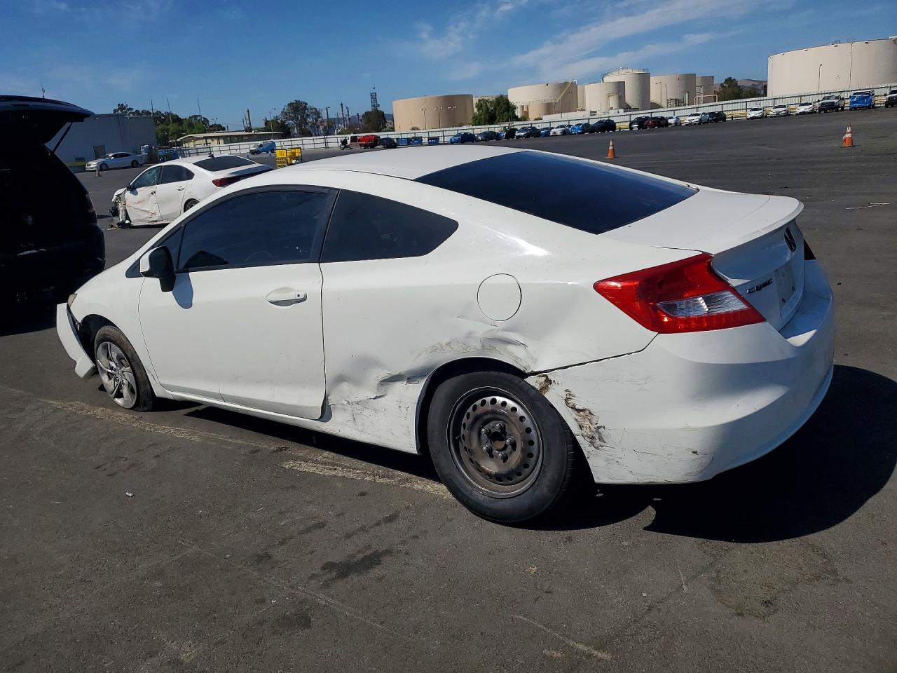 2013 Honda Civic Lx White vin: 2HGFG3B56DH502837