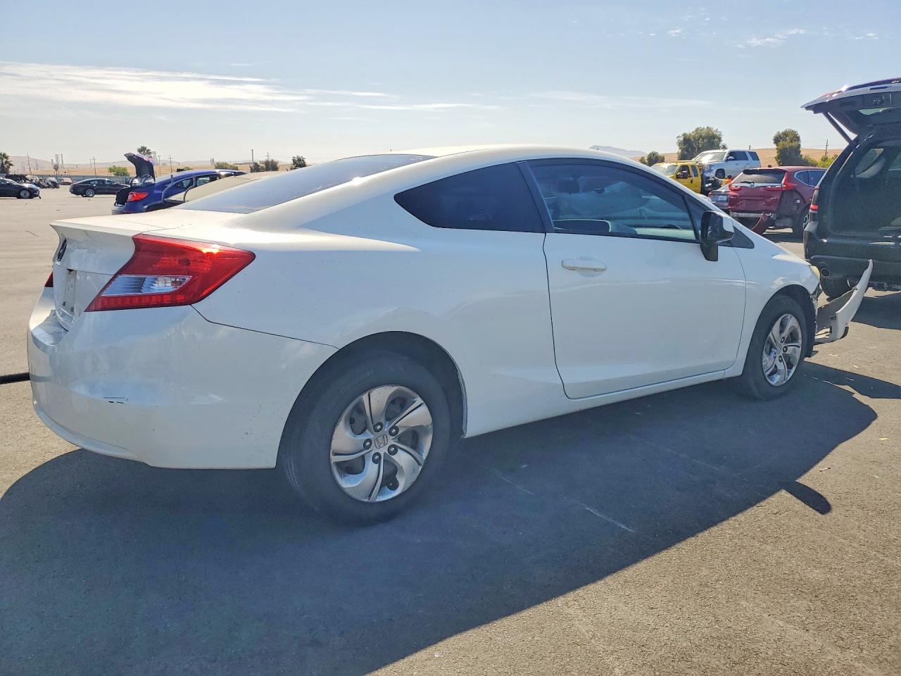 2013 Honda Civic Lx White vin: 2HGFG3B56DH502837