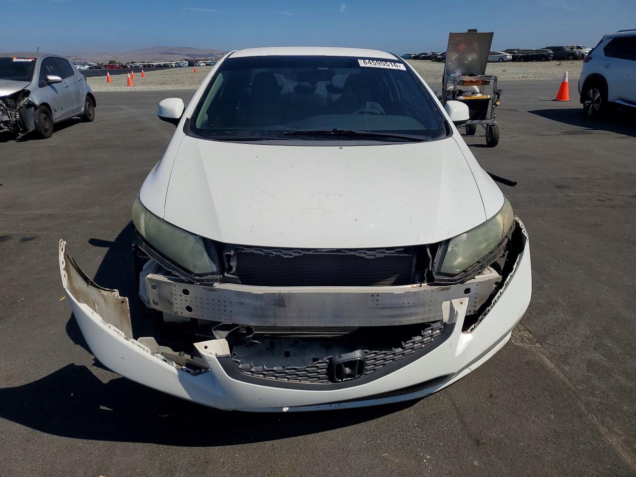 2013 Honda Civic Lx White vin: 2HGFG3B56DH502837