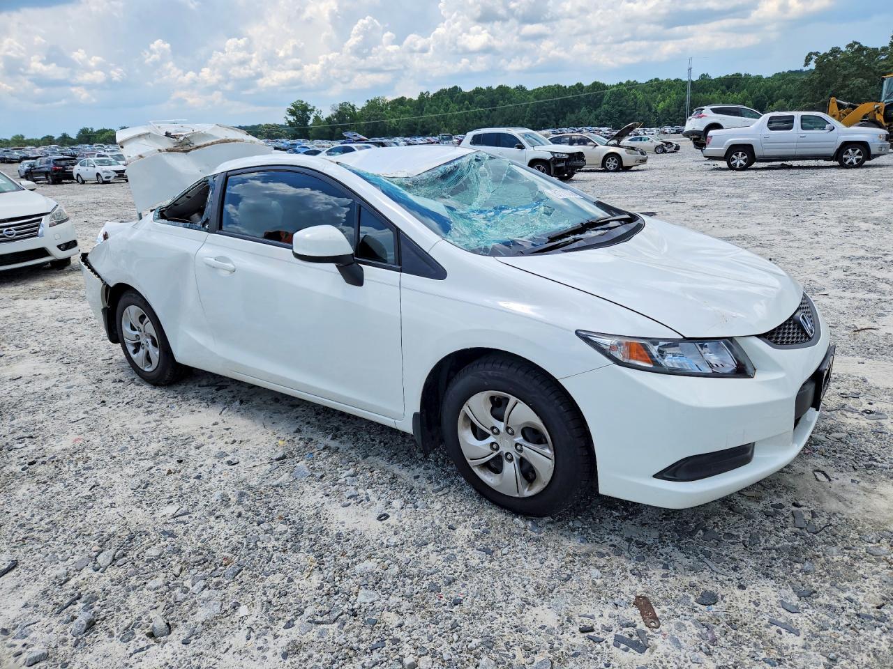 2013 Honda Civic Lx White vin: 2HGFG3B56DH516432
