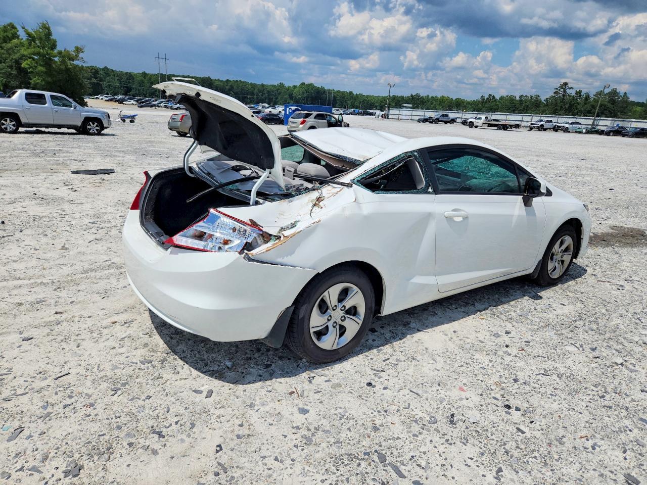2013 Honda Civic Lx White vin: 2HGFG3B56DH516432