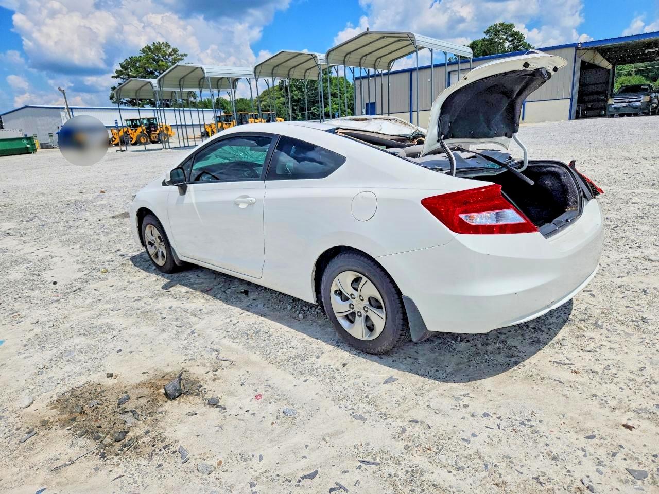 2013 Honda Civic Lx White vin: 2HGFG3B56DH516432