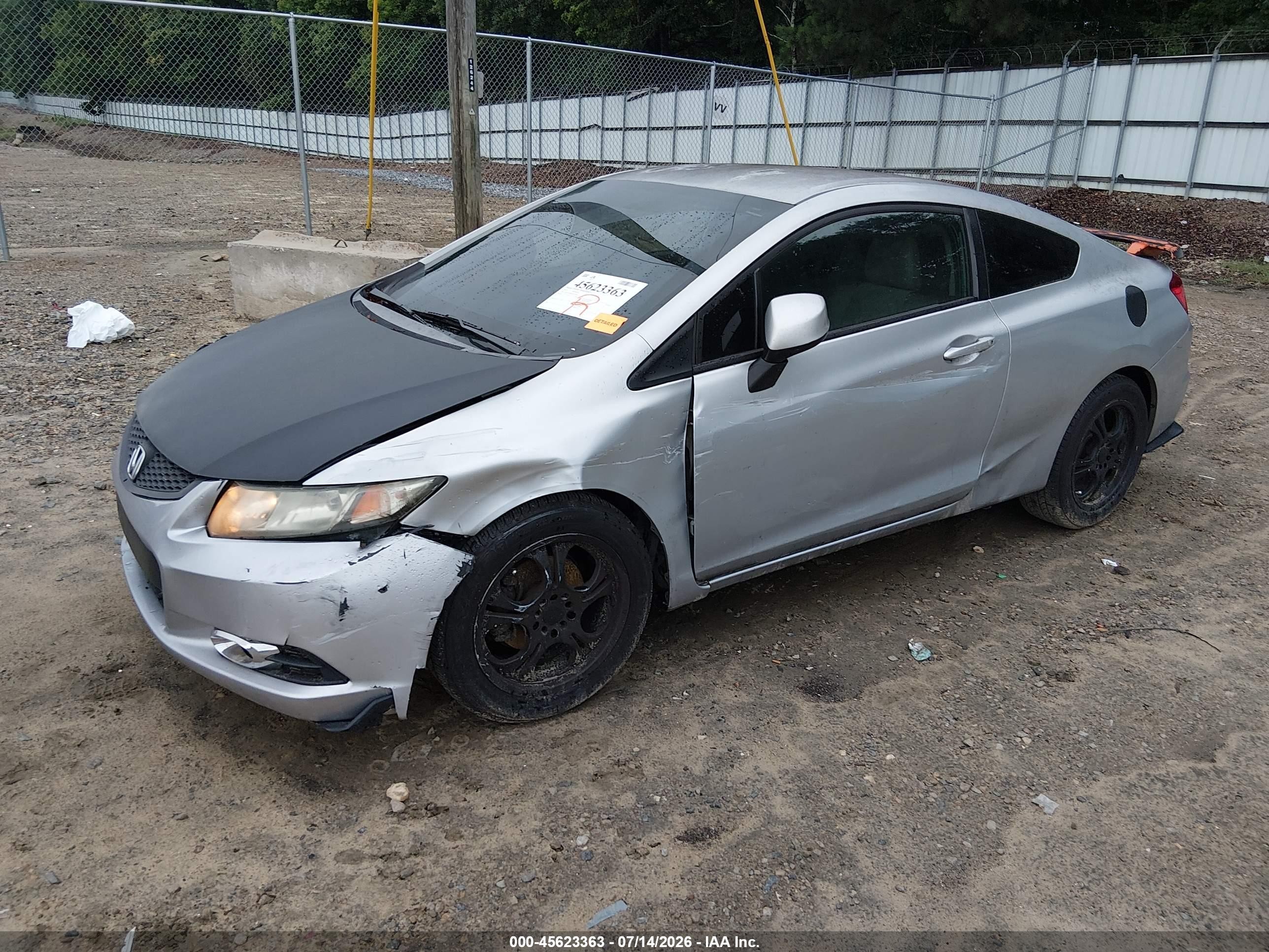 2013 Honda Civic Lx Silver vin: 2HGFG3B56DH523249