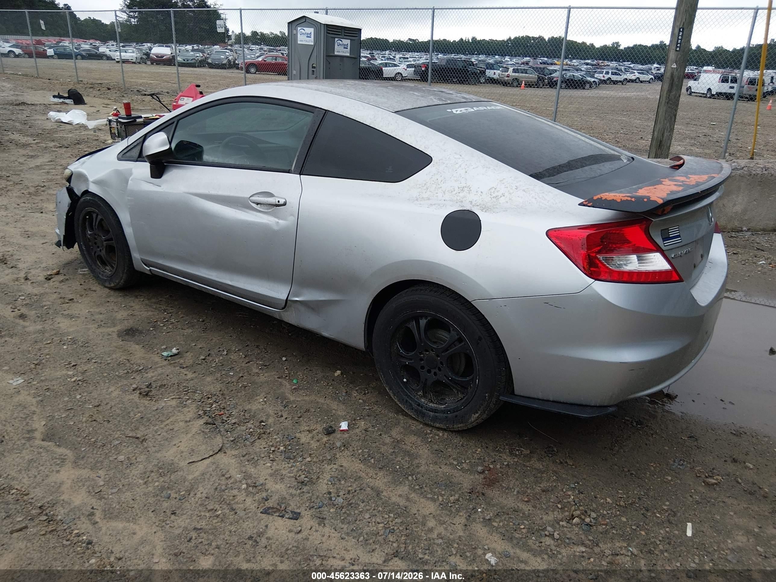 2013 Honda Civic Lx Silver vin: 2HGFG3B56DH523249
