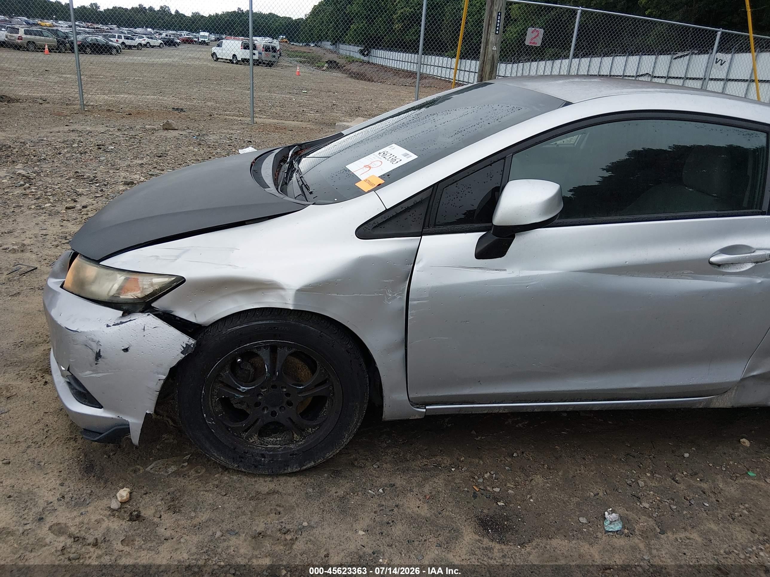 2013 Honda Civic Lx Silver vin: 2HGFG3B56DH523249