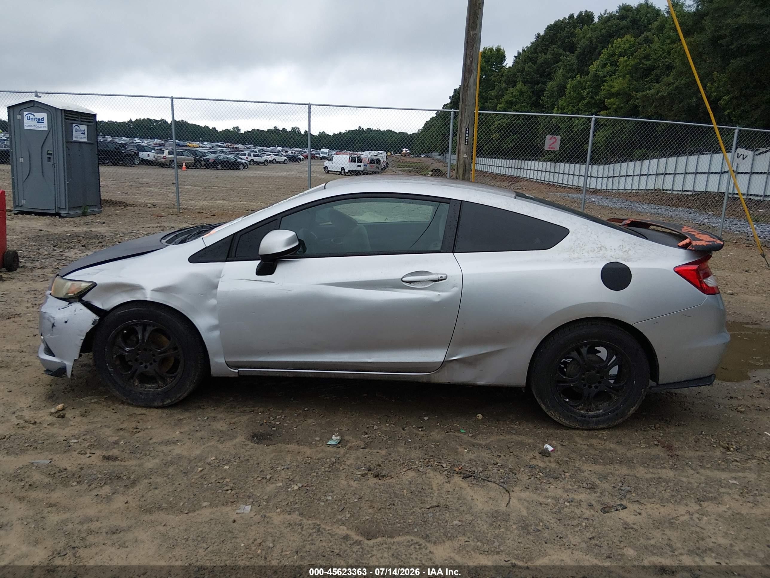 2013 Honda Civic Lx Silver vin: 2HGFG3B56DH523249