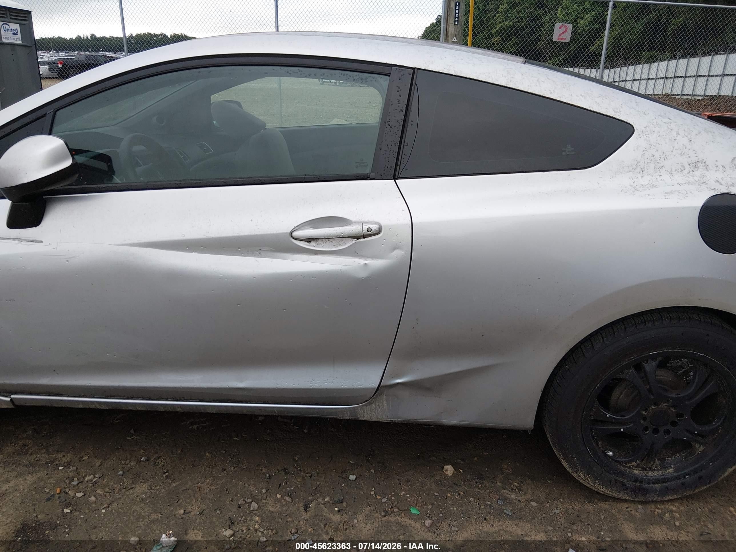 2013 Honda Civic Lx Silver vin: 2HGFG3B56DH523249