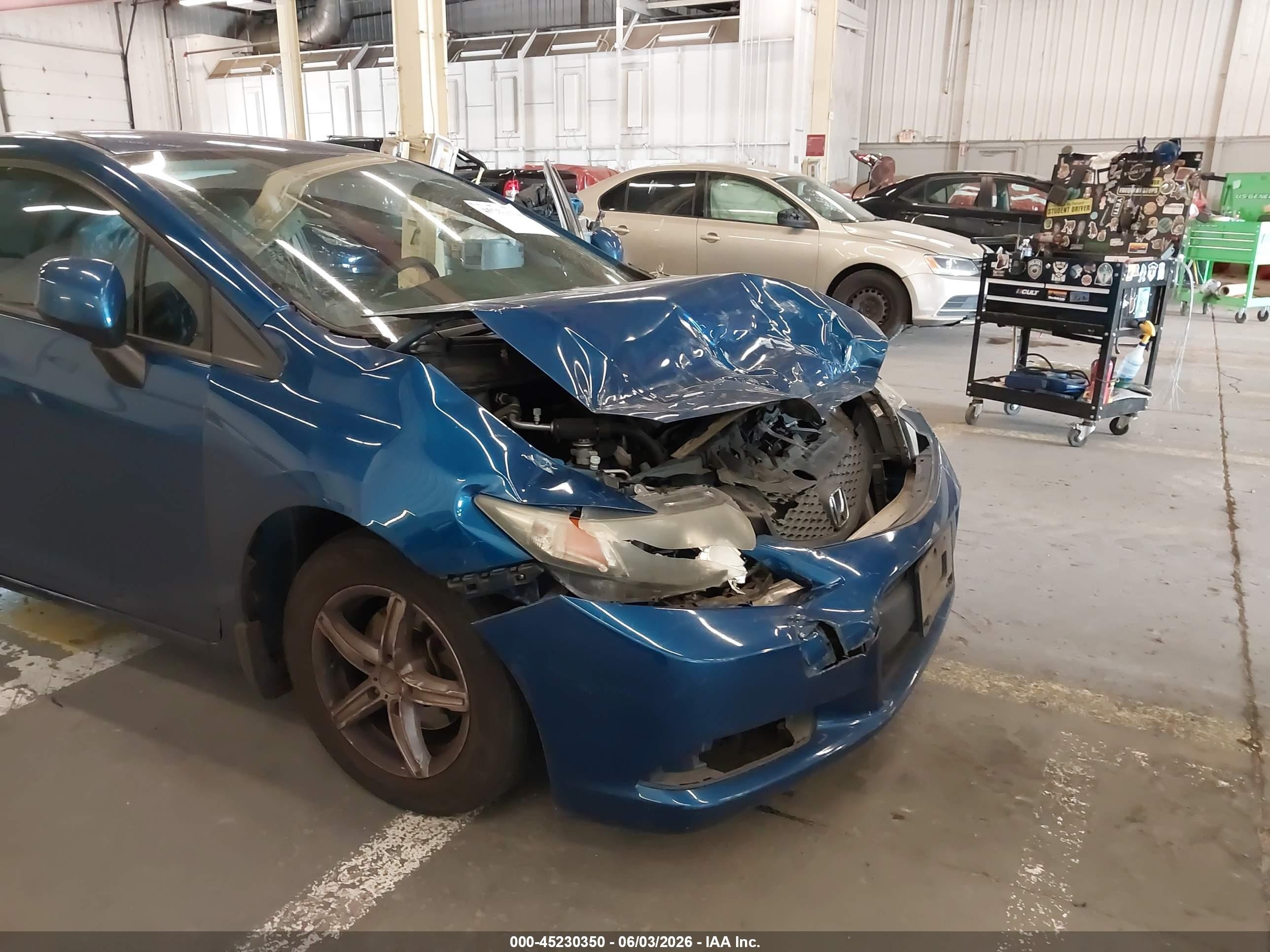 2013 Honda Civic Lx Blue vin: 2HGFG3B56DH530329