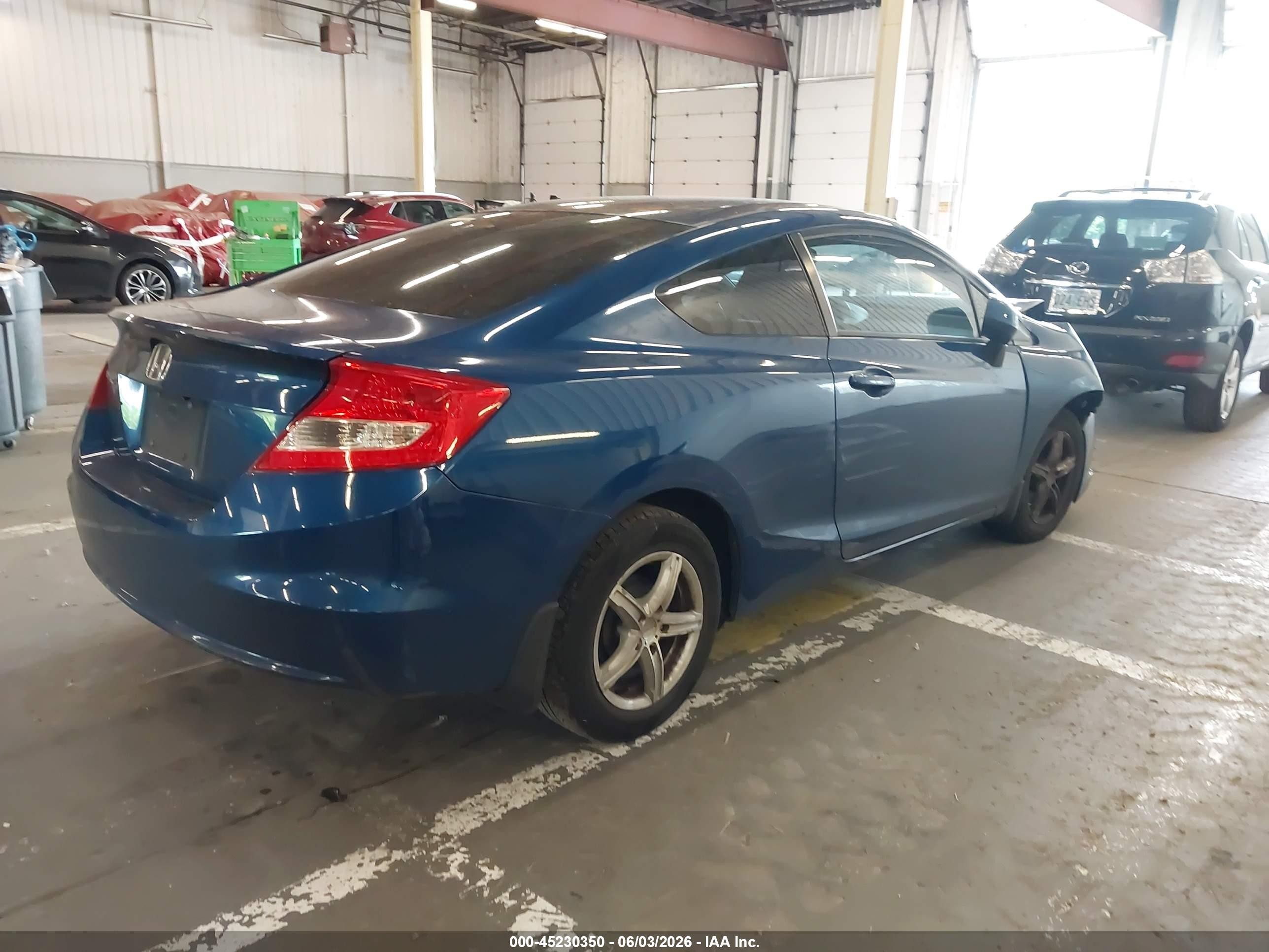 2013 Honda Civic Lx Blue vin: 2HGFG3B56DH530329
