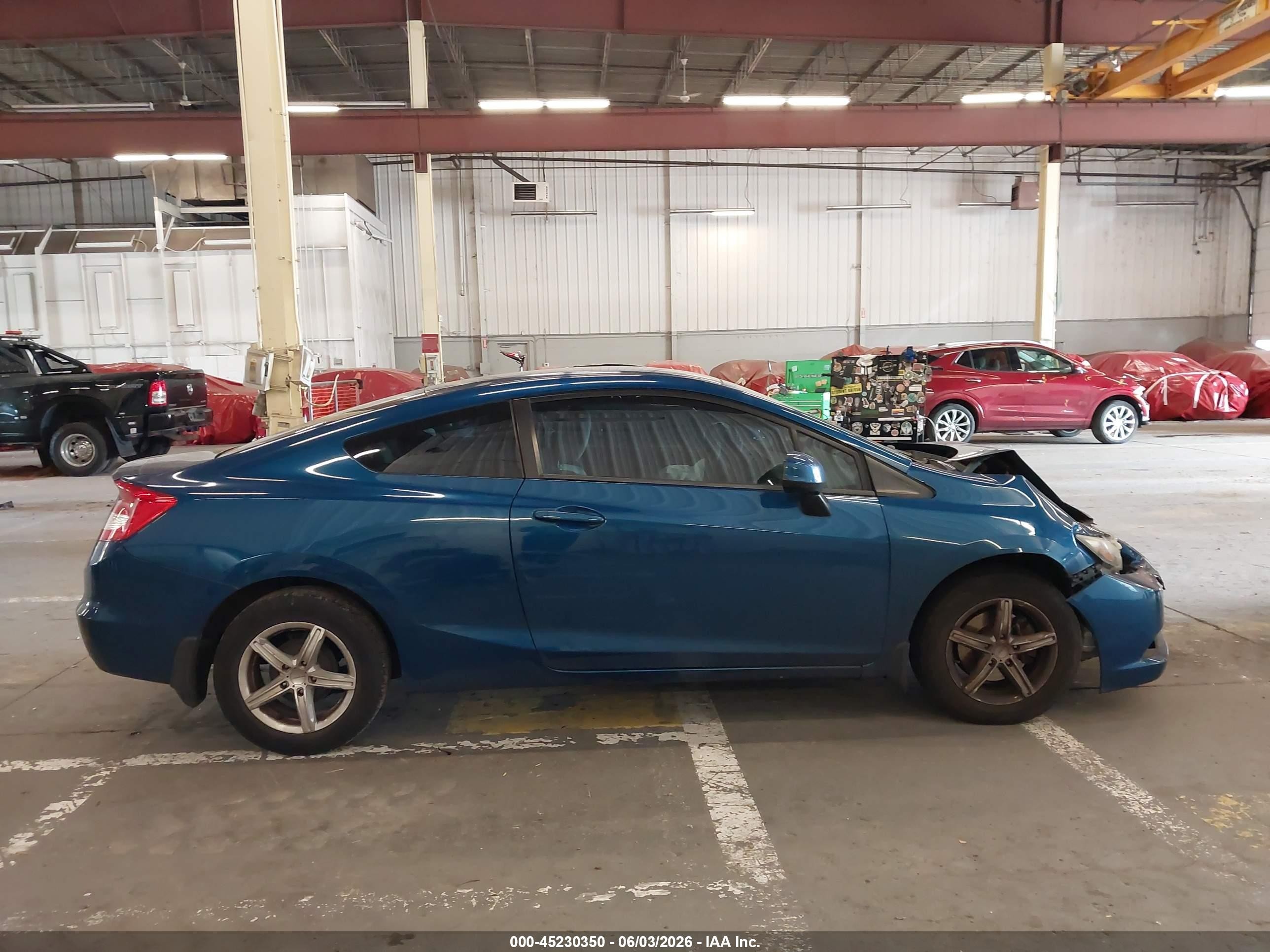 2013 Honda Civic Lx Blue vin: 2HGFG3B56DH530329