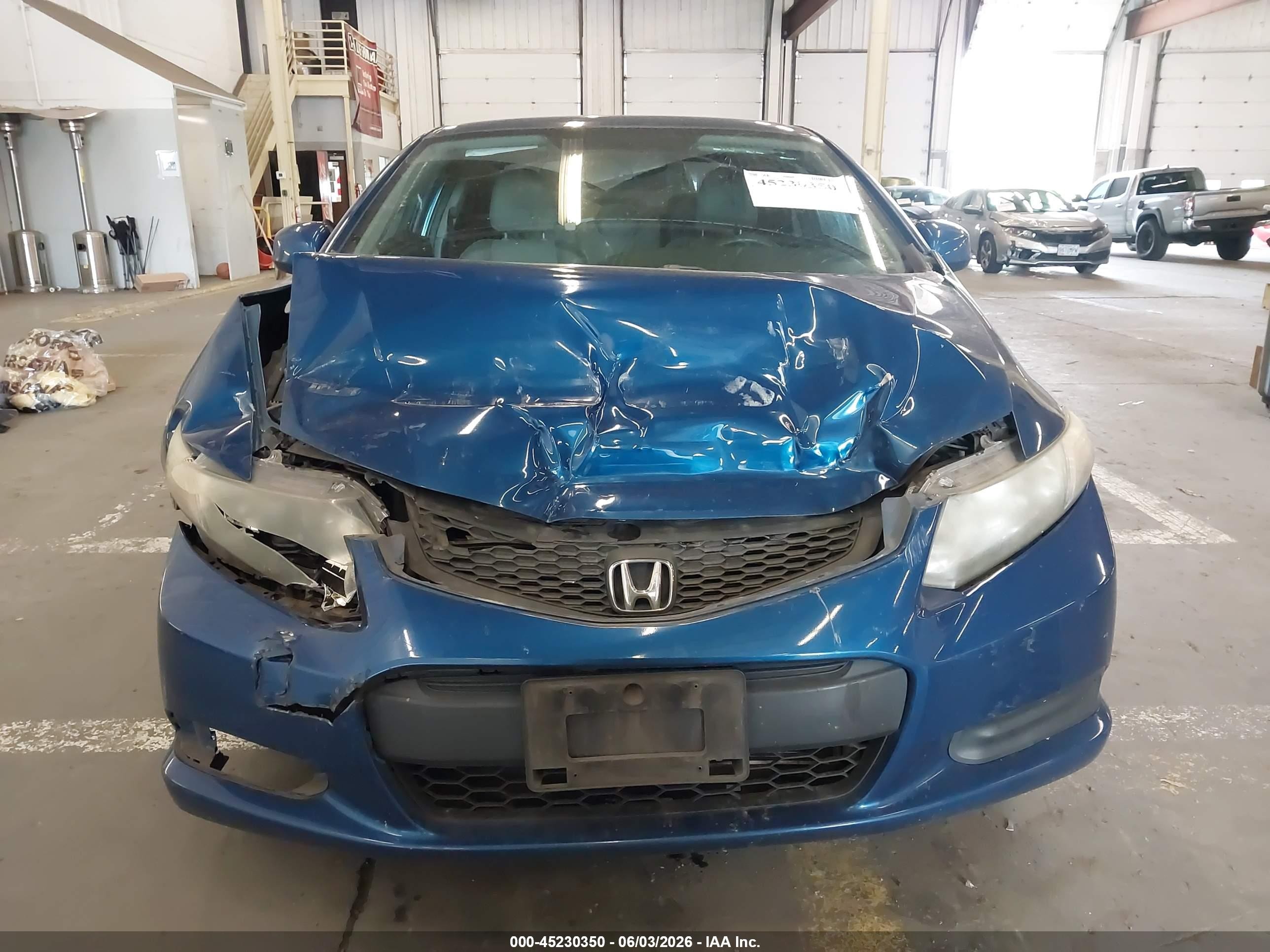 2013 Honda Civic Lx Blue vin: 2HGFG3B56DH530329
