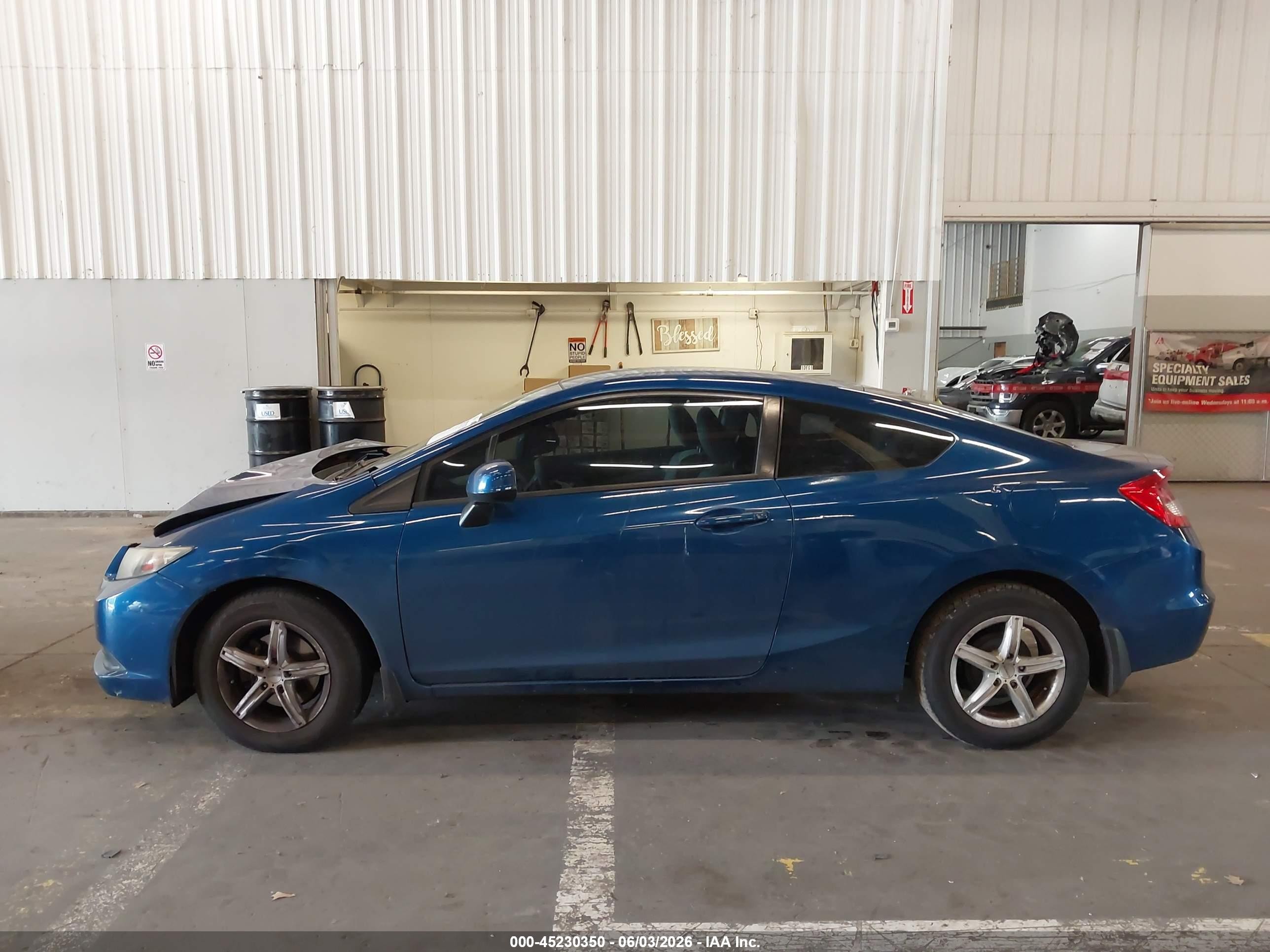 2013 Honda Civic Lx Blue vin: 2HGFG3B56DH530329
