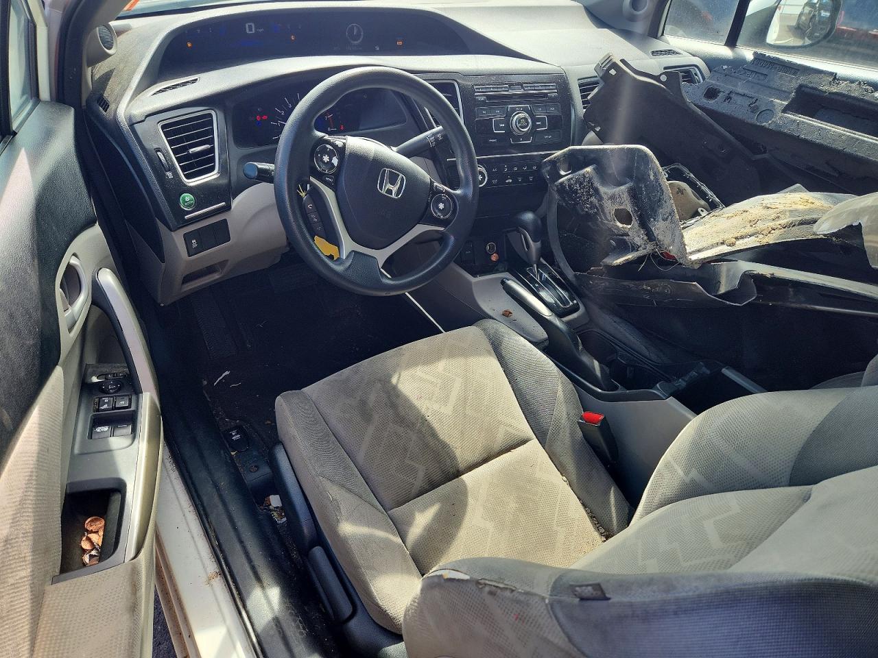2013 Honda Civic Lx White vin: 2HGFG3B56DH530377